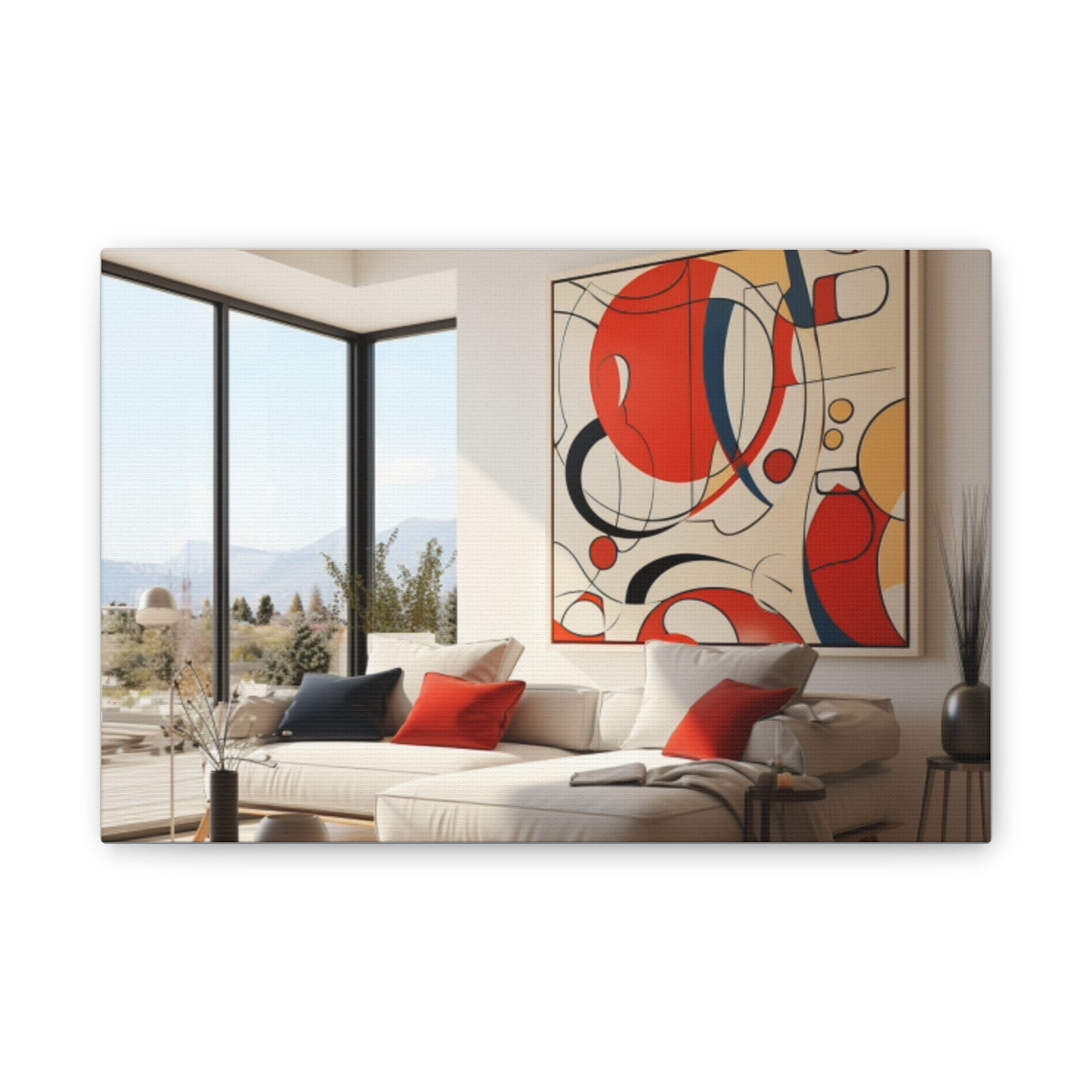 Crimson Elegance: A Symphony of Sophistication Canvas Print