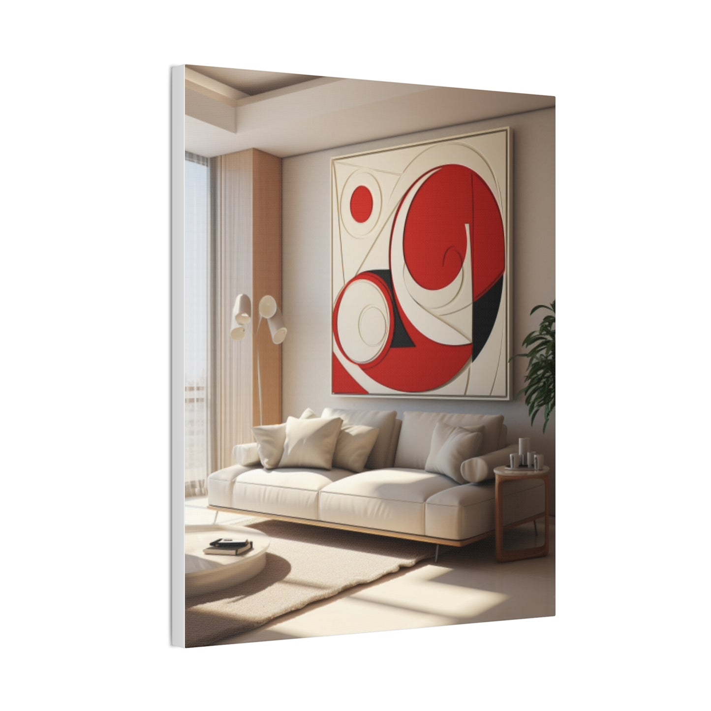 Crimson Elegance: A Symphony of Sophistication Canvas Print