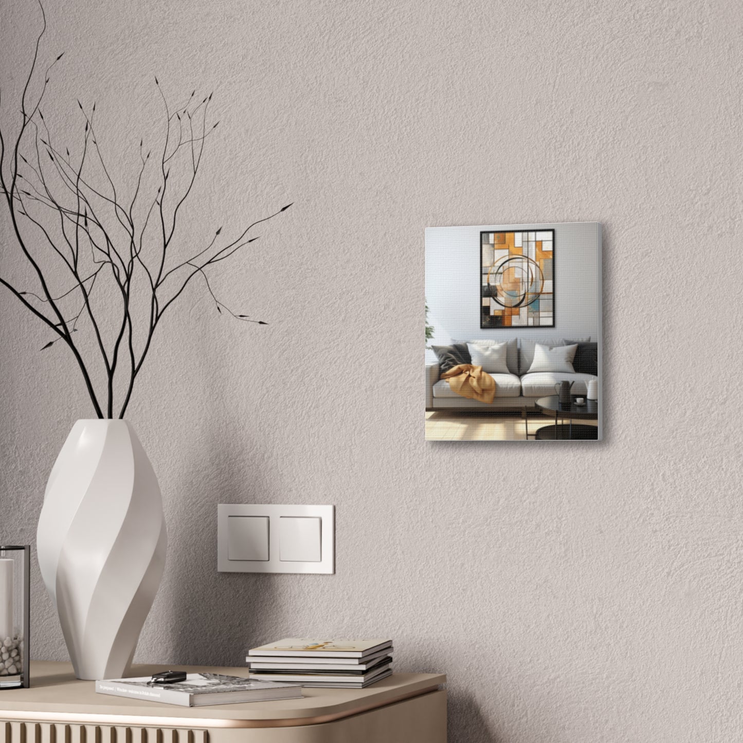 Gold and Black Elegance: A Symphony of Sophistication Canvas Print