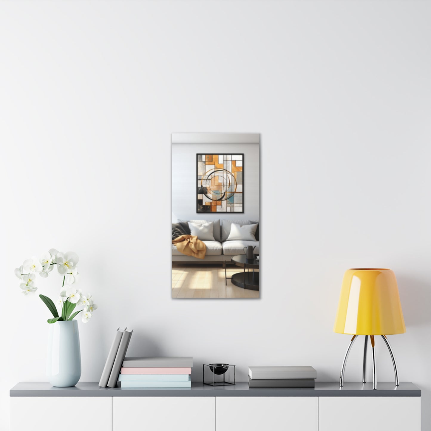 Gold and Black Elegance: A Symphony of Sophistication Canvas Print