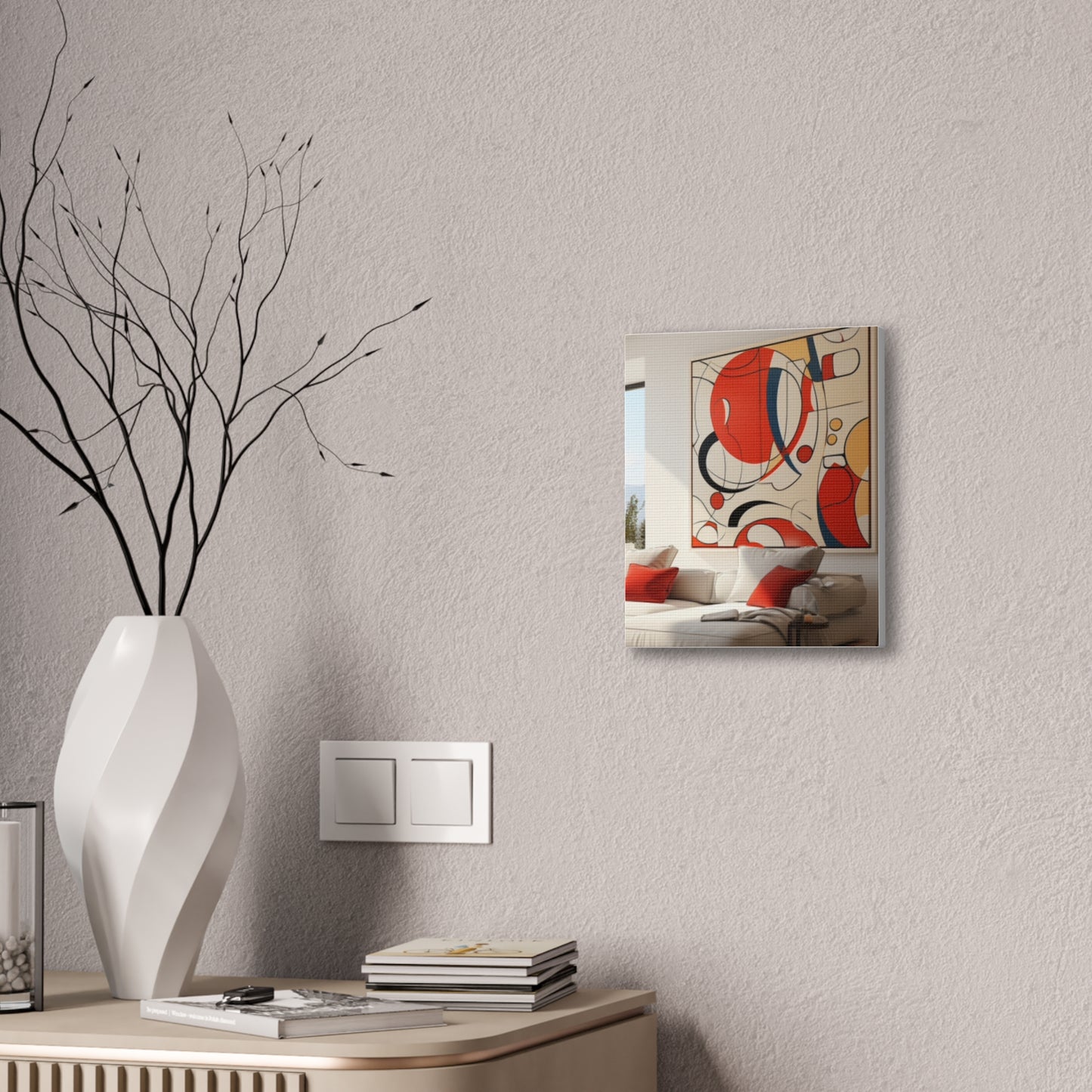 Crimson Elegance: A Symphony of Sophistication Canvas Print
