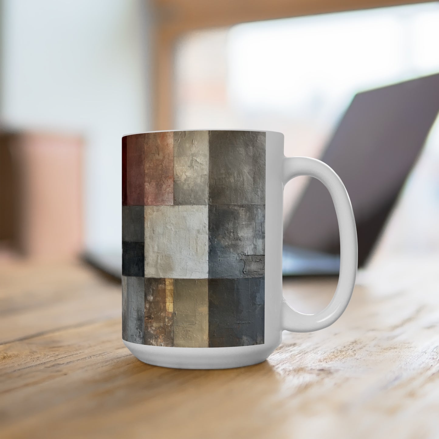 Artsy Abstract Ceramic Mug 15oz