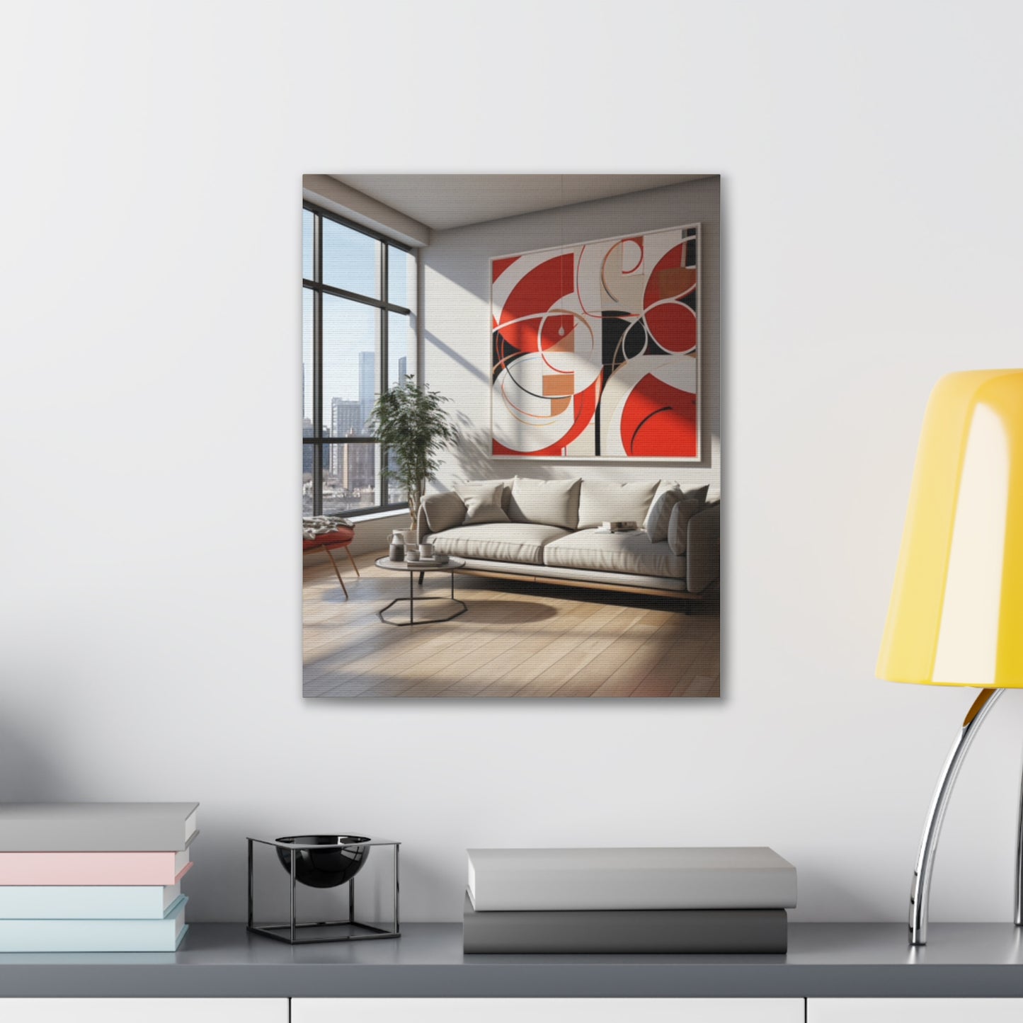 Crimson Elegance: A Symphony of Sophistication Canvas Print
