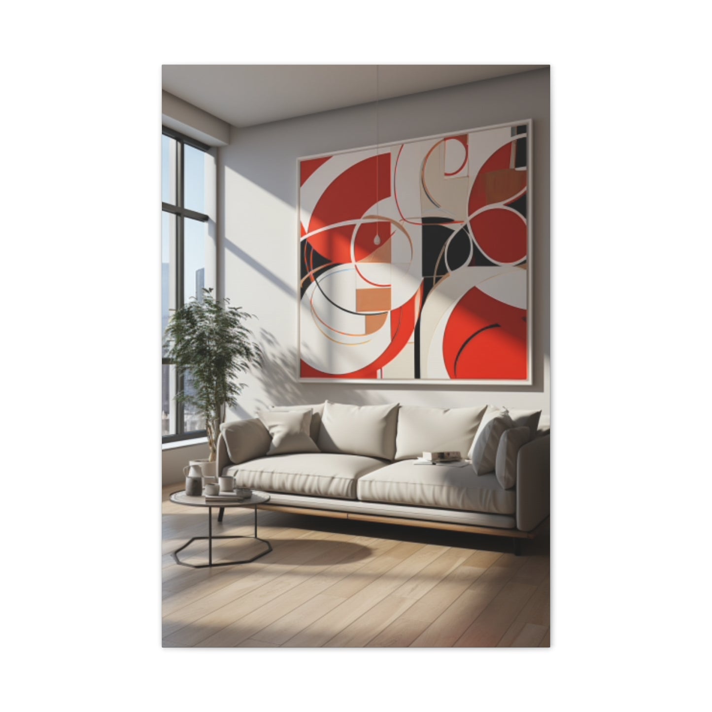 Crimson Elegance: A Symphony of Sophistication Canvas Print