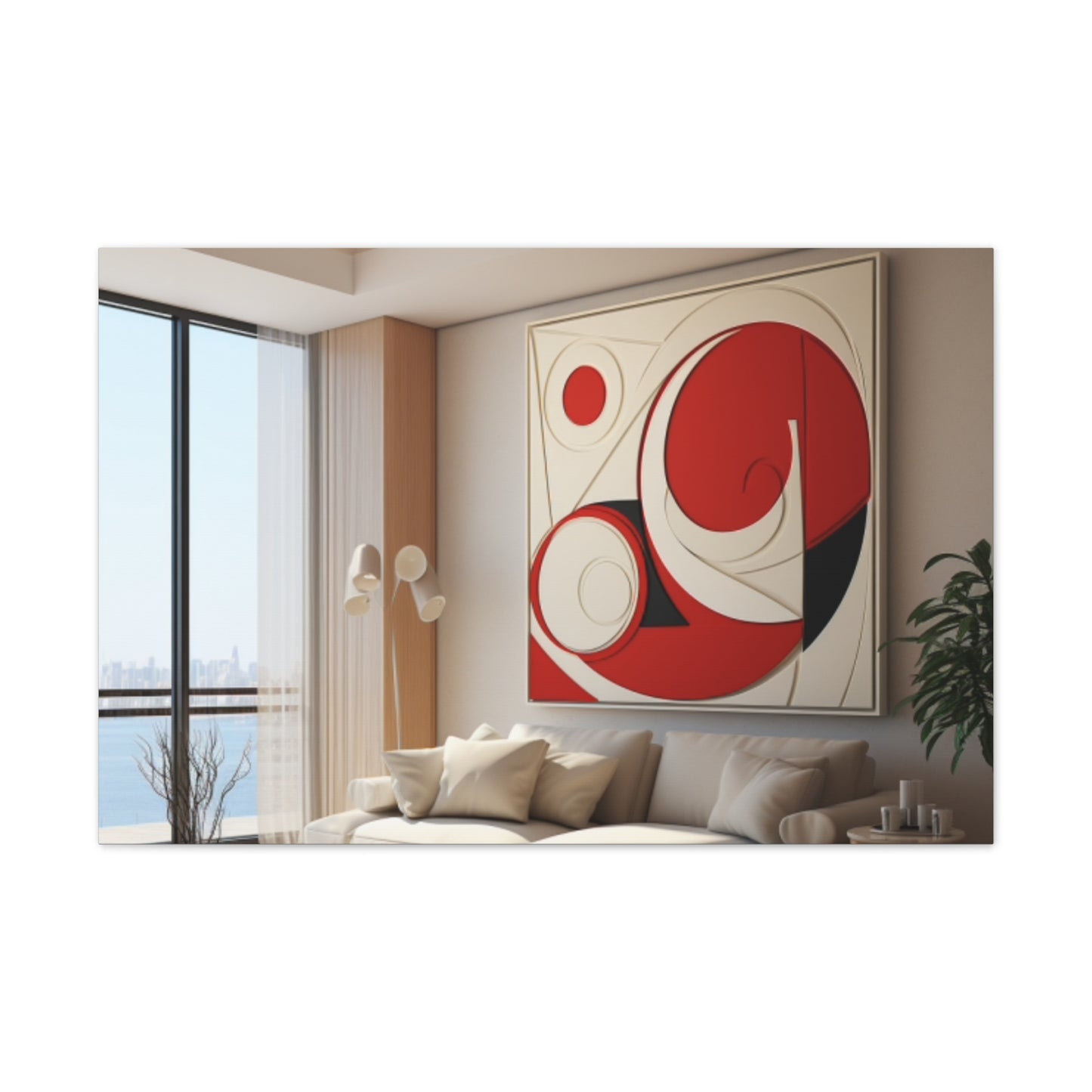 Crimson Elegance: A Symphony of Sophistication Canvas Print