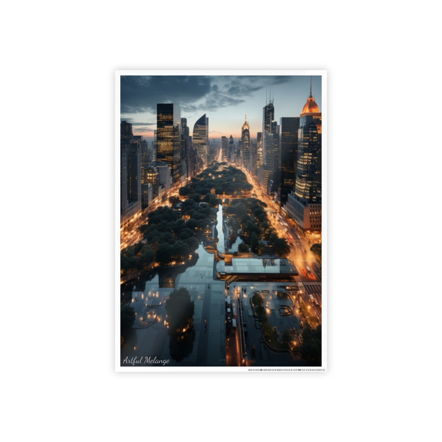 Skyline Vista: Hyper-Realistic 3D Cityscape Posters