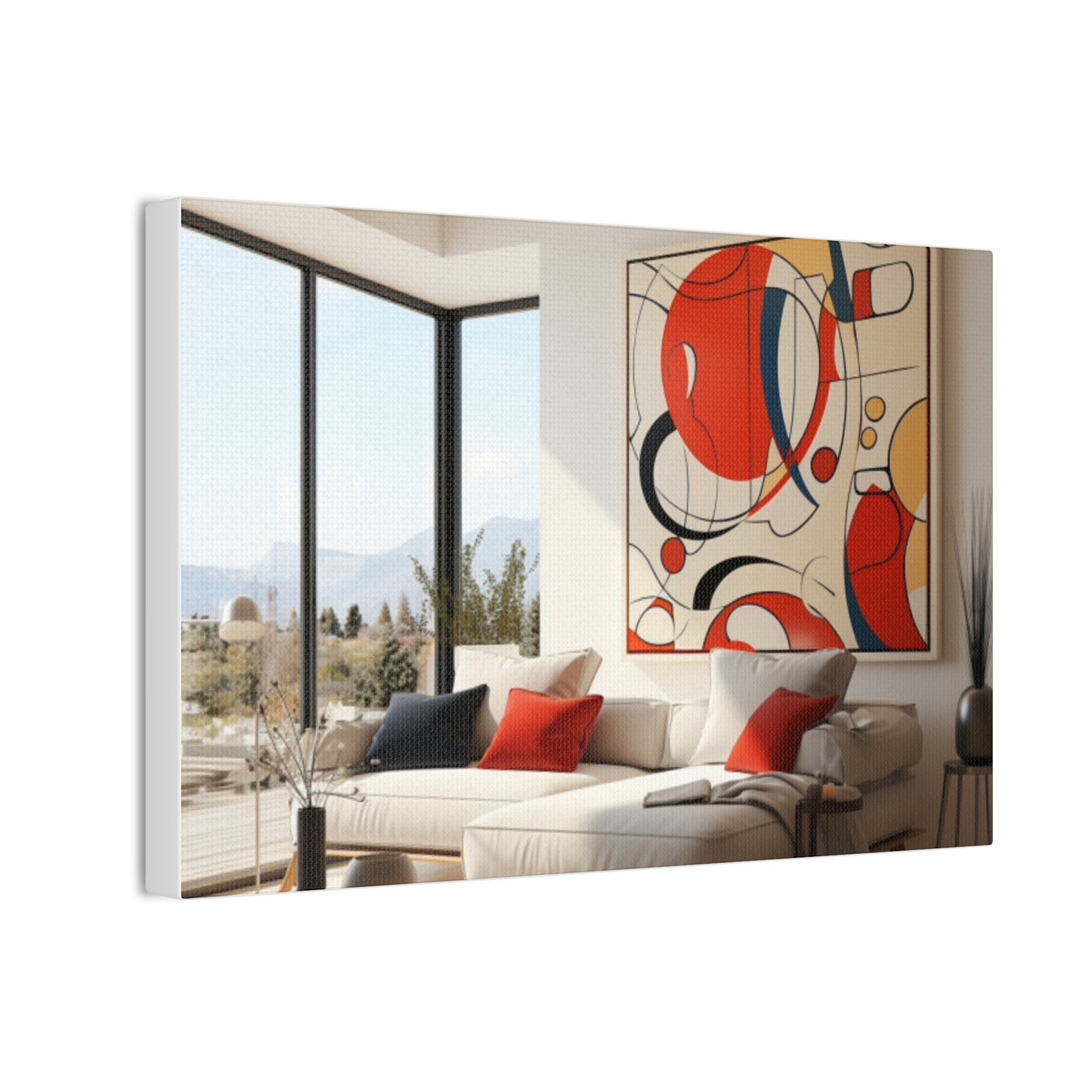 Crimson Elegance: A Symphony of Sophistication Canvas Print