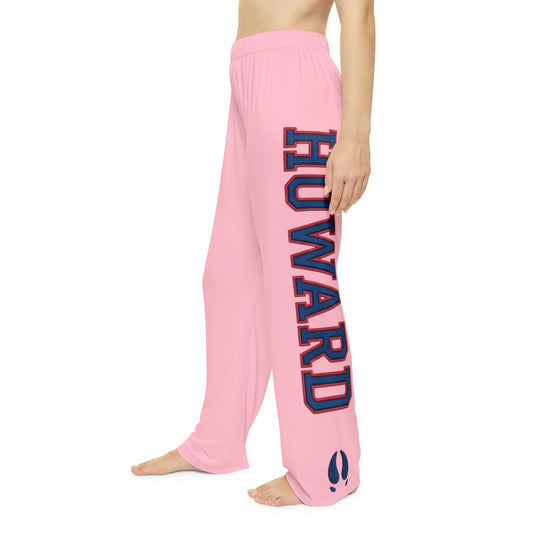 Howard-Inspired Women’s Pajama Pants | HBCU Lounge Bottoms/ Pink