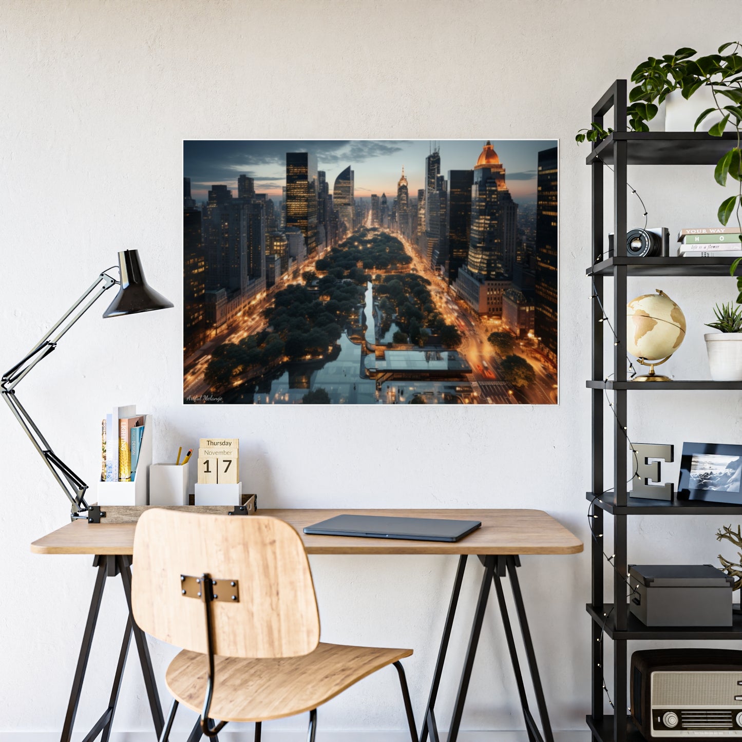 Skyline Vista: Hyper-Realistic 3D Cityscape Posters