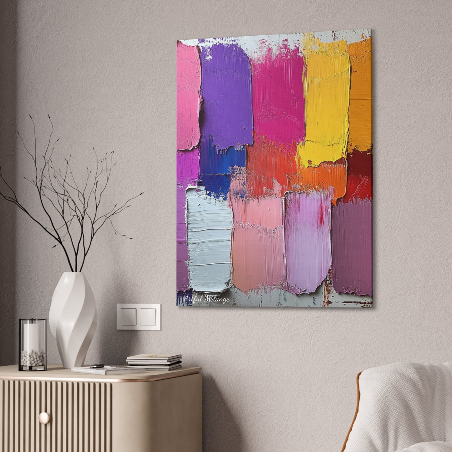 Acrylic Abstract Canvas Print - Richly Textured Artistry