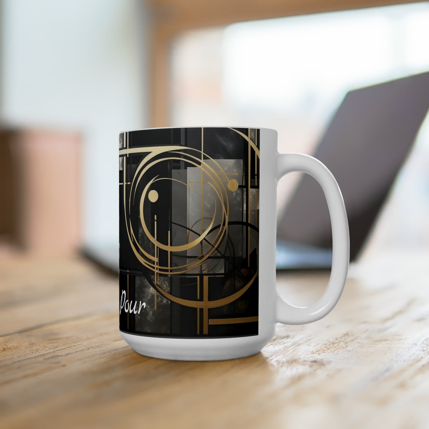 Artsy Pour Ceramic Mug 15oz