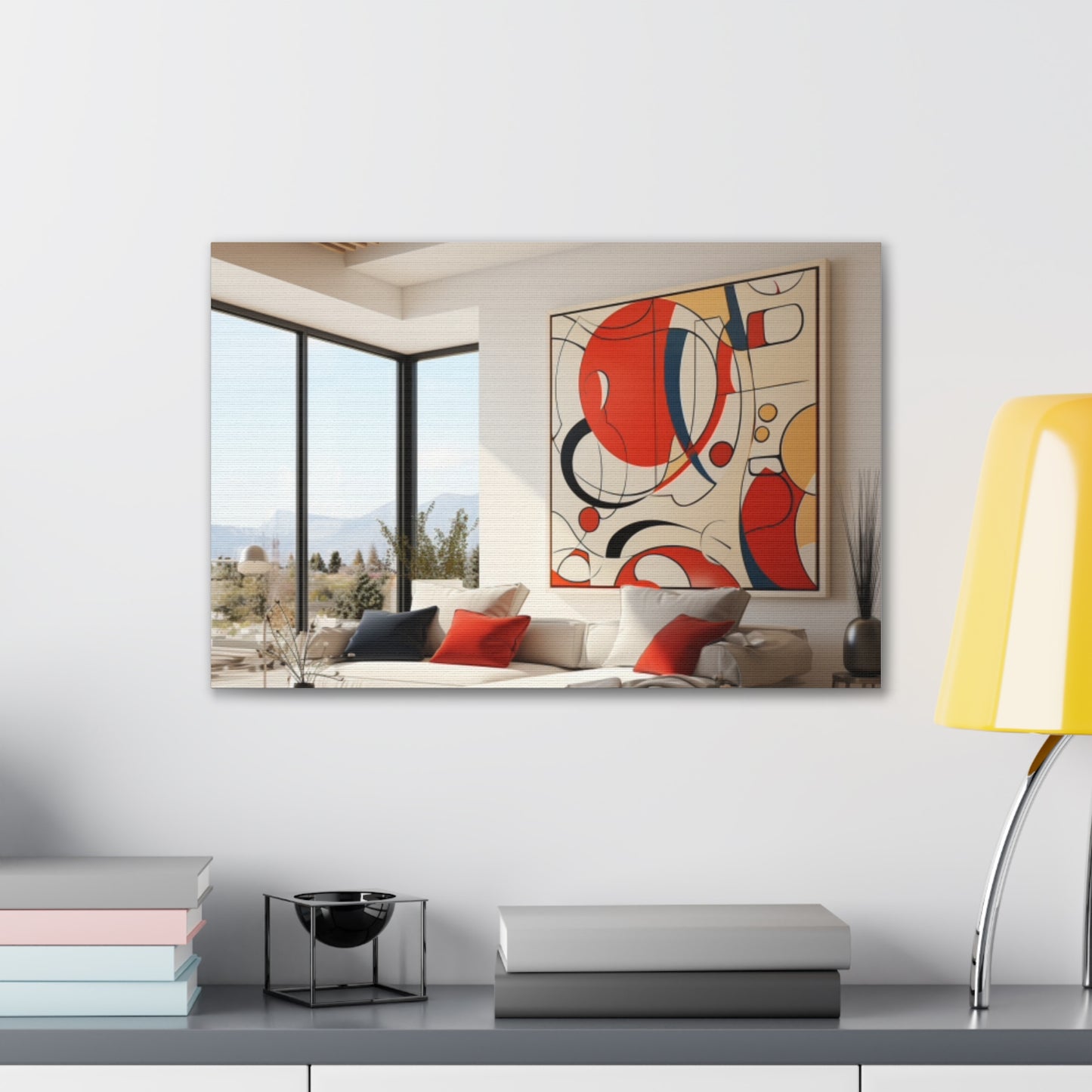 Crimson Elegance: A Symphony of Sophistication Canvas Print