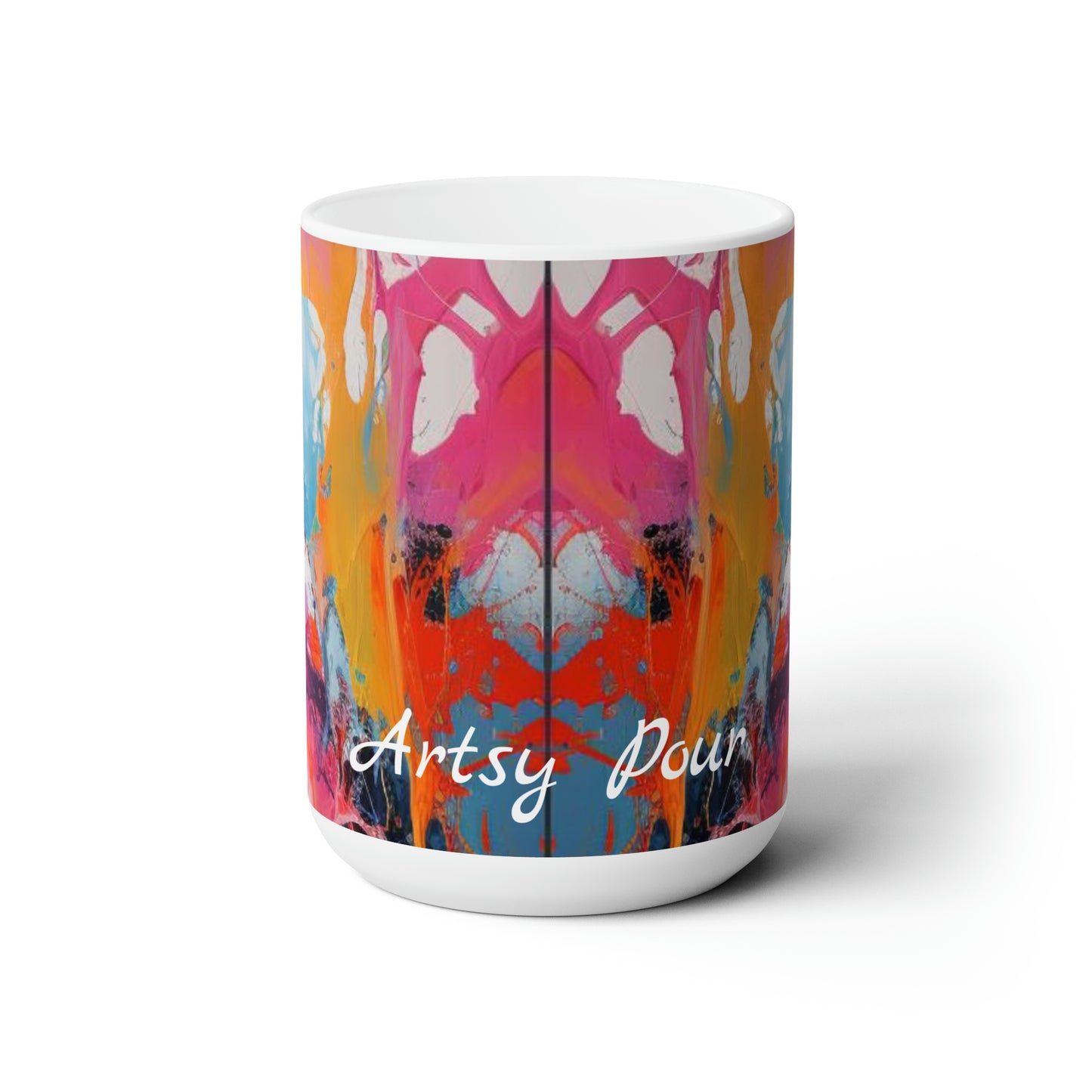 Artsy Pour Ceramic Mug 15oz
