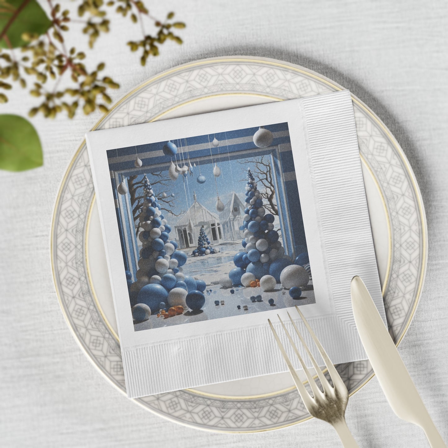 Dynamic Holiday Napkins for Sophisticated Living Spaces