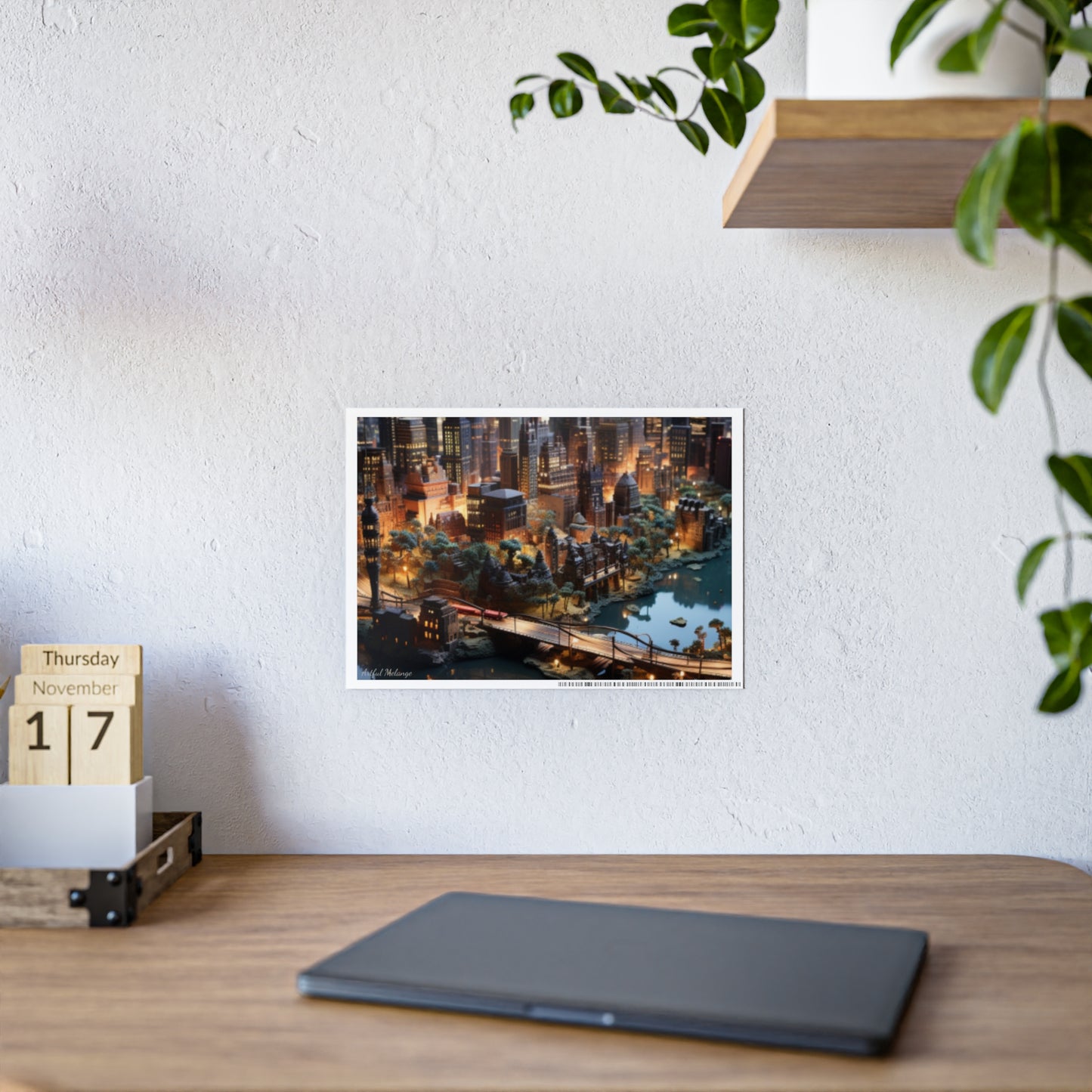 Skyline Vista: Hyper-Realistic 3D Cityscape Posters