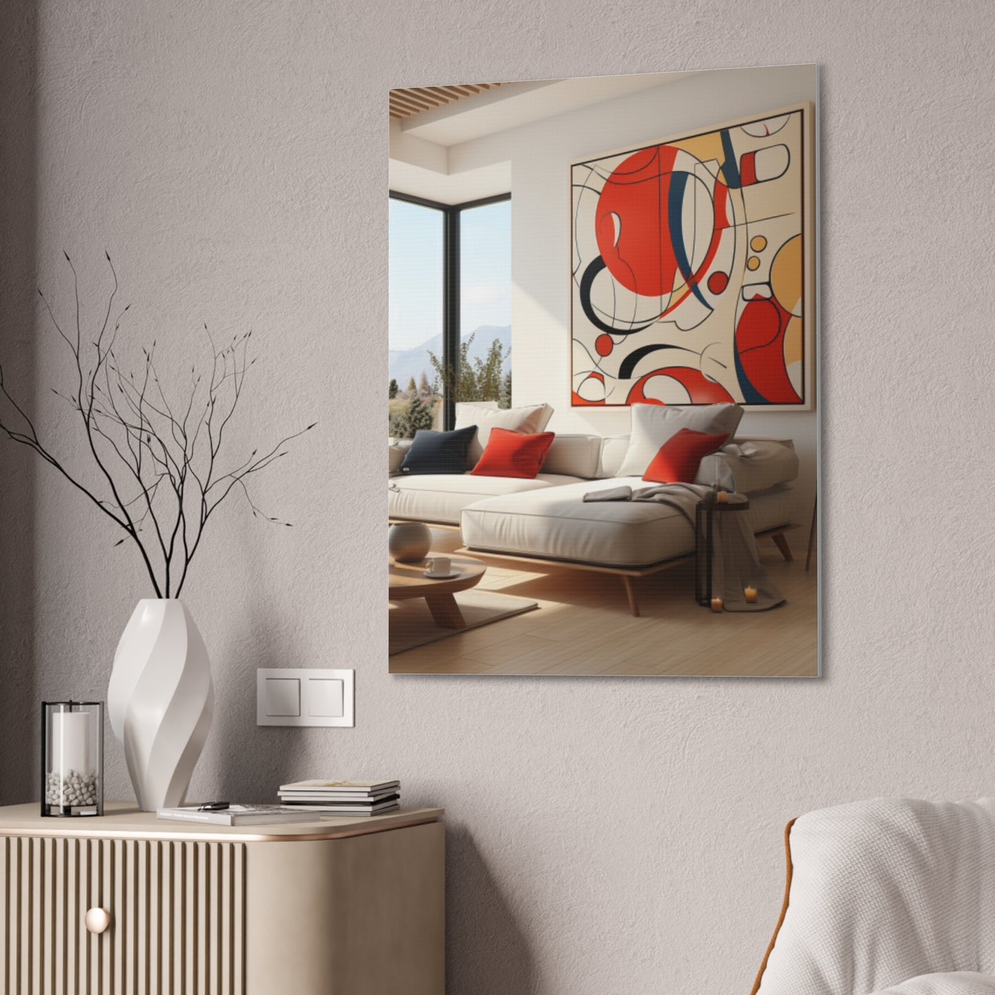 Crimson Elegance: A Symphony of Sophistication Canvas Print