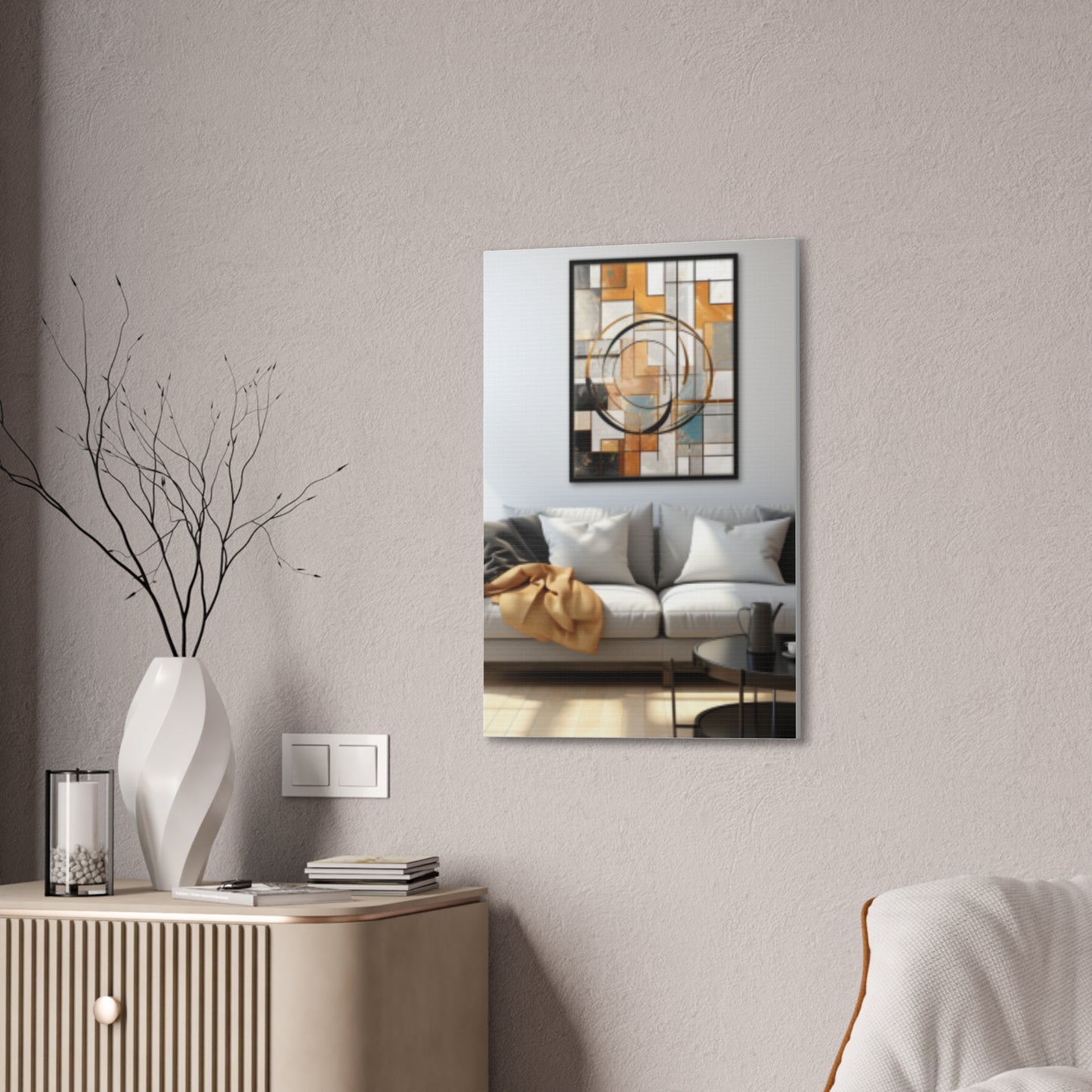 Gold and Black Elegance: A Symphony of Sophistication Canvas Print