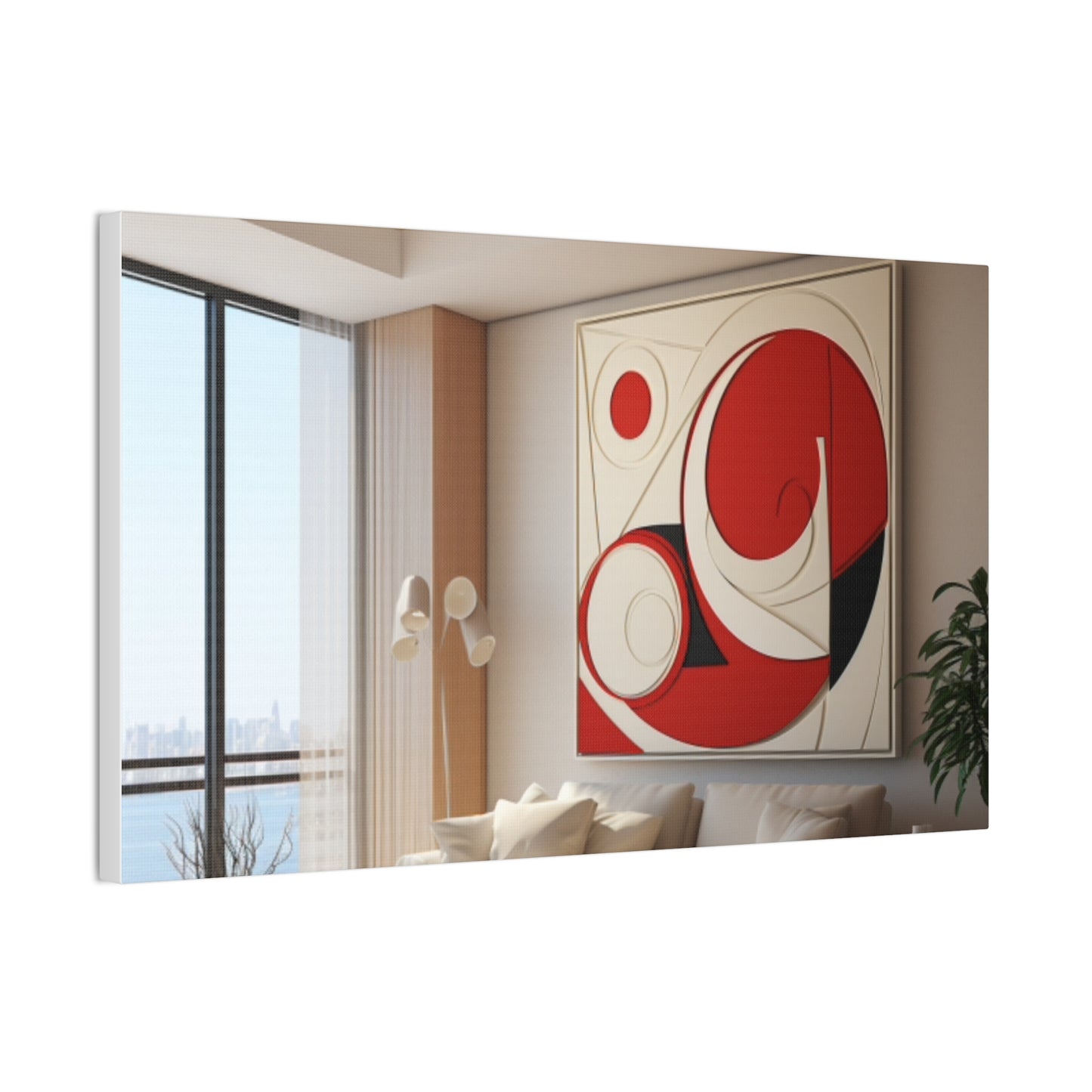 Crimson Elegance: A Symphony of Sophistication Canvas Print