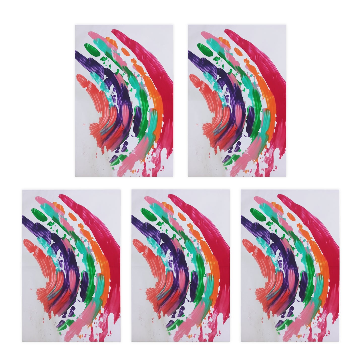 Elegance in Ink: Abstract Art Note Card Set(5-Pack)