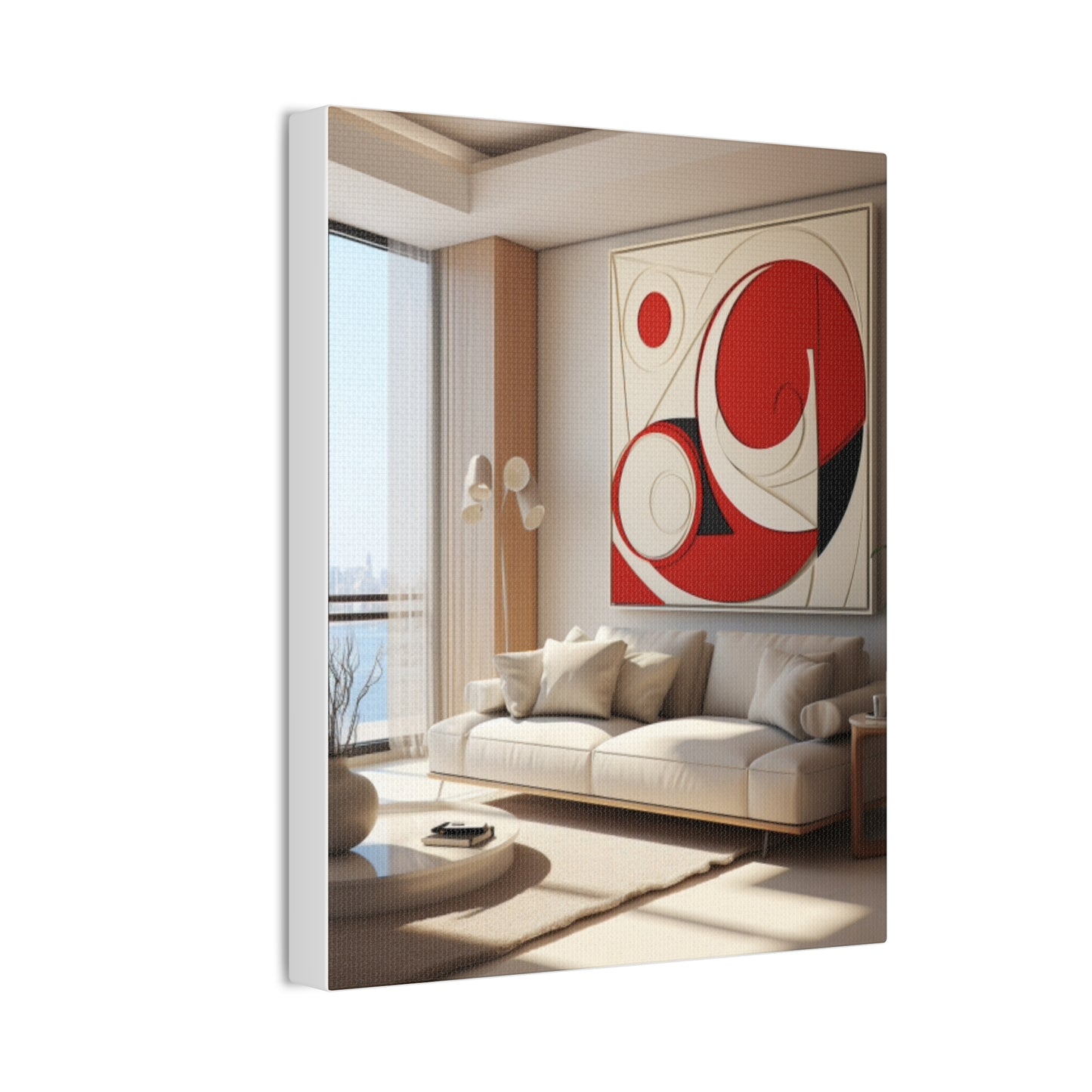 Crimson Elegance: A Symphony of Sophistication Canvas Print