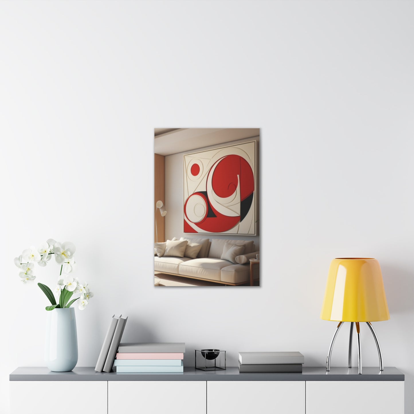 Crimson Elegance: A Symphony of Sophistication Canvas Print