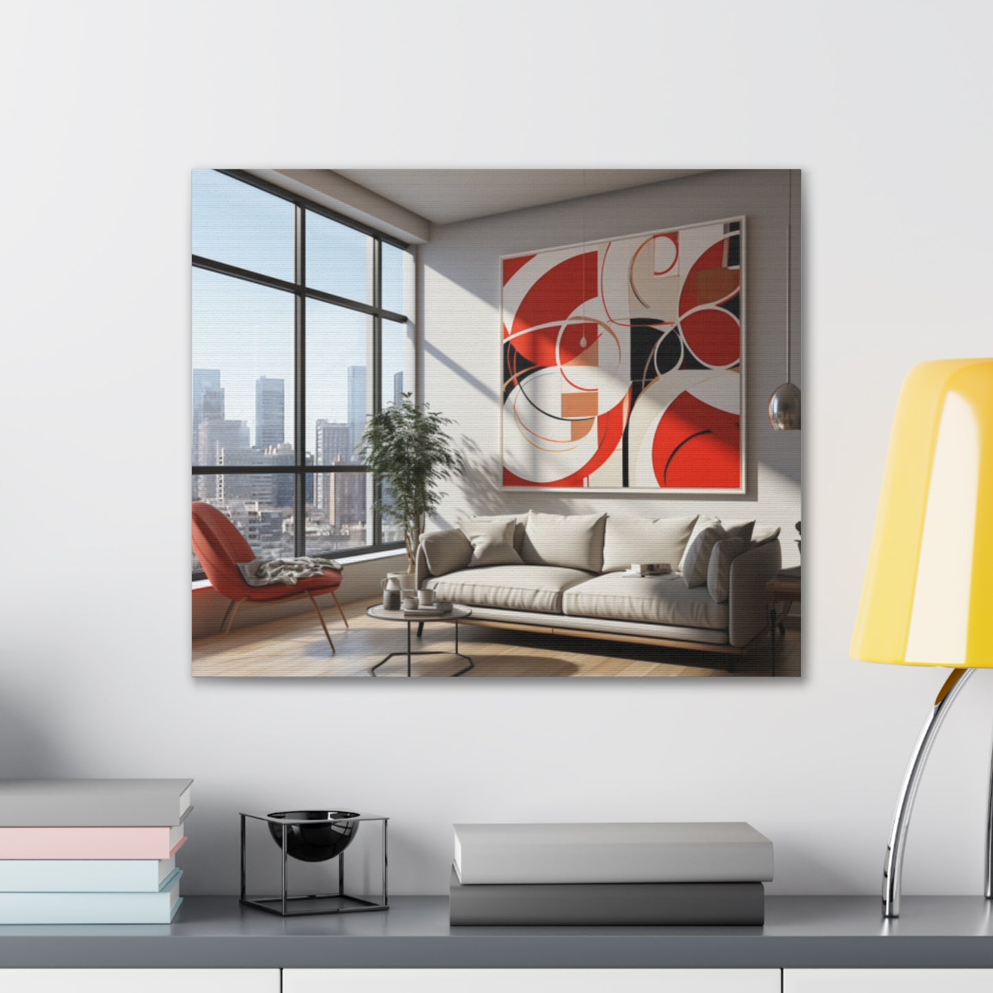 Crimson Elegance: A Symphony of Sophistication Canvas Print