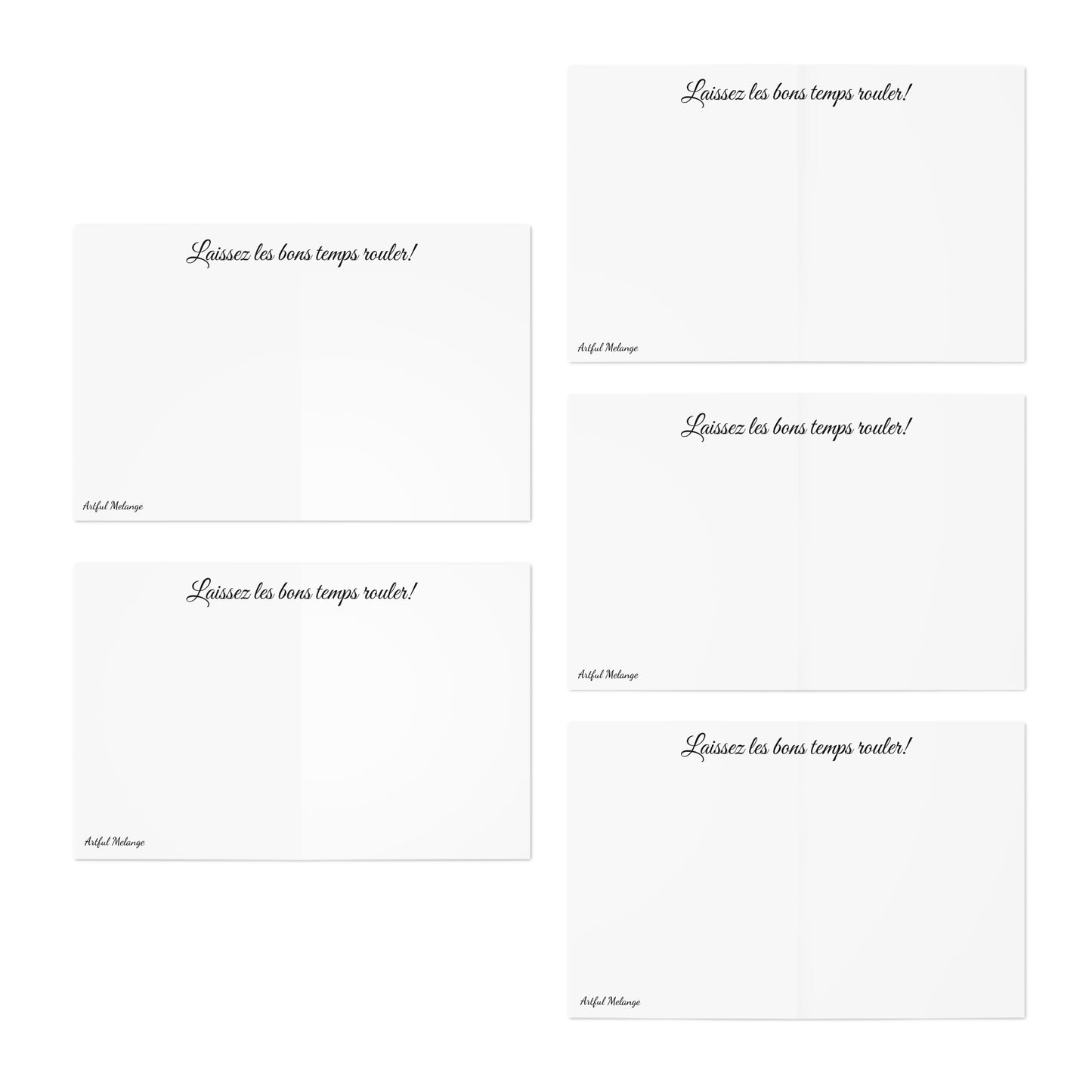 Big Easy Festivity Mardi Gras Note Card Set (5-Pack)