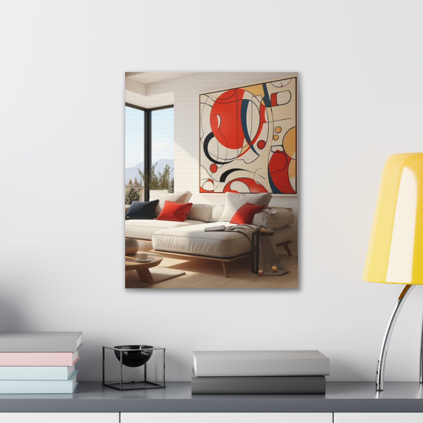 Crimson Elegance: A Symphony of Sophistication Canvas Print