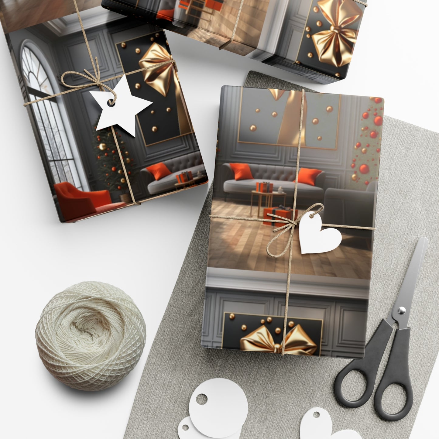 Elegant Gold Holiday Wrapping Paper Collection – Elevate Your Gifts with Sophisticated Style