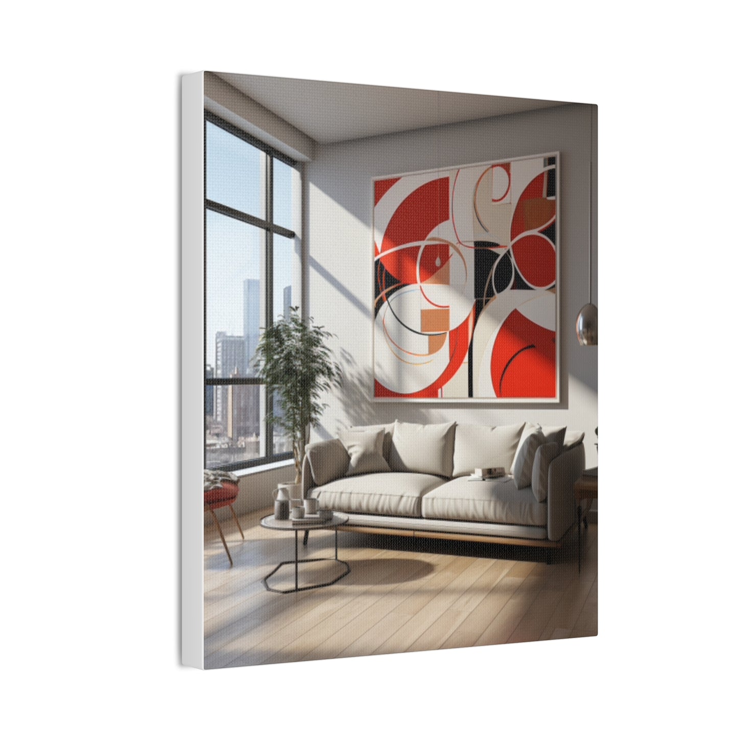 Crimson Elegance: A Symphony of Sophistication Canvas Print