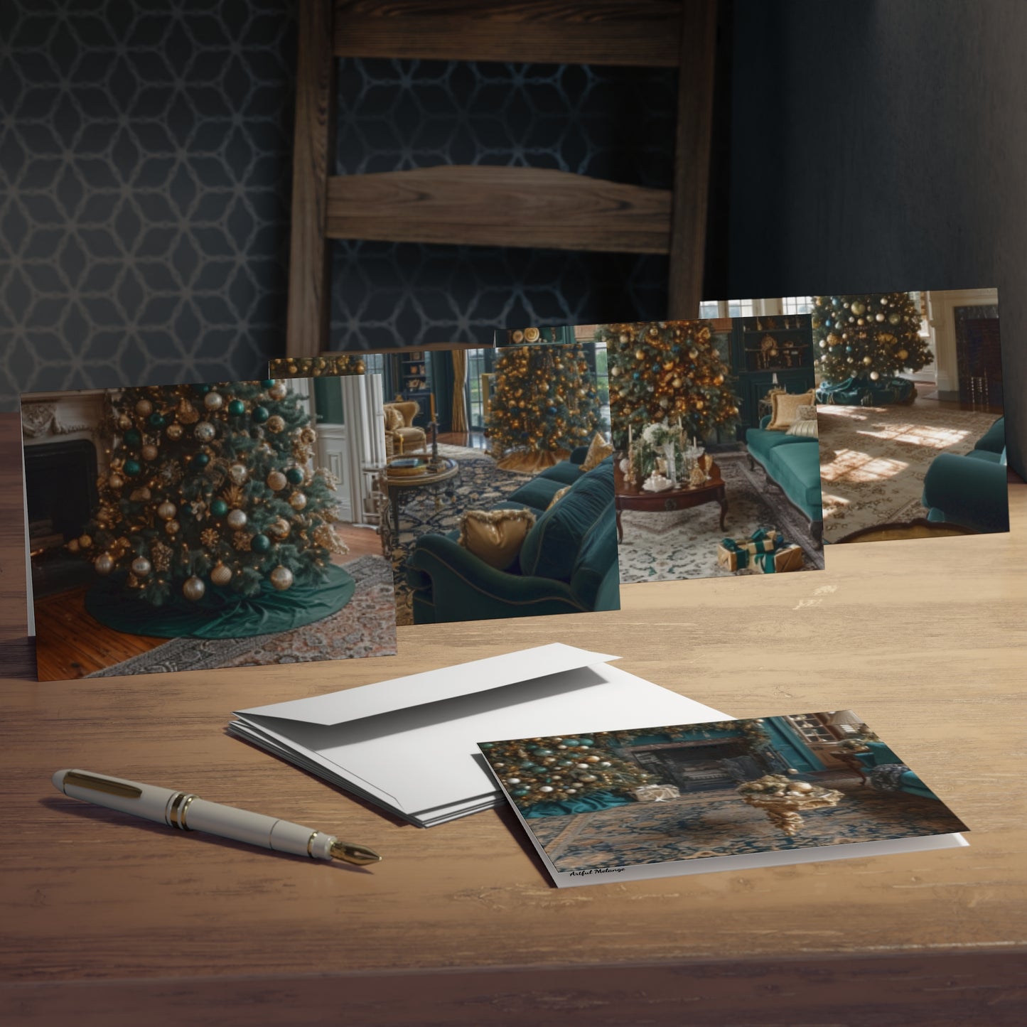 Big Easy Festivity Mardi Gras Note Card Set (5-Pack)