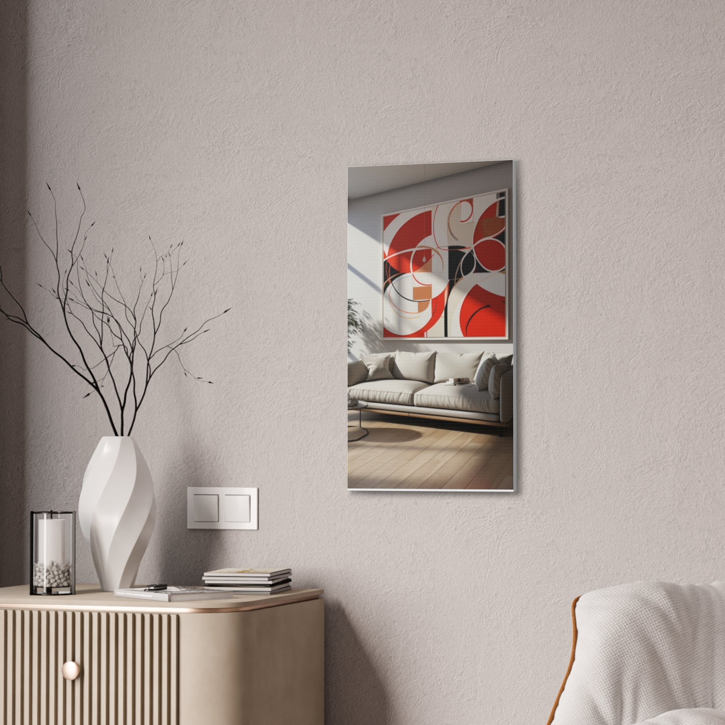 Crimson Elegance: A Symphony of Sophistication Canvas Print