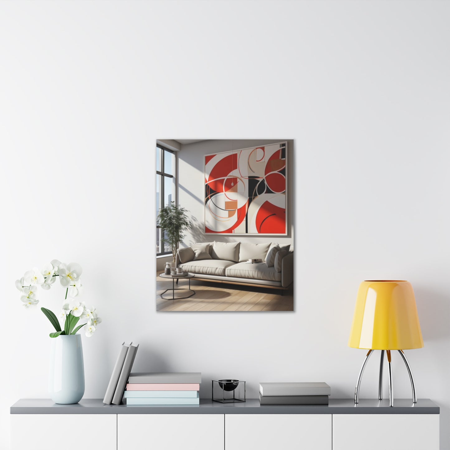 Crimson Elegance: A Symphony of Sophistication Canvas Print