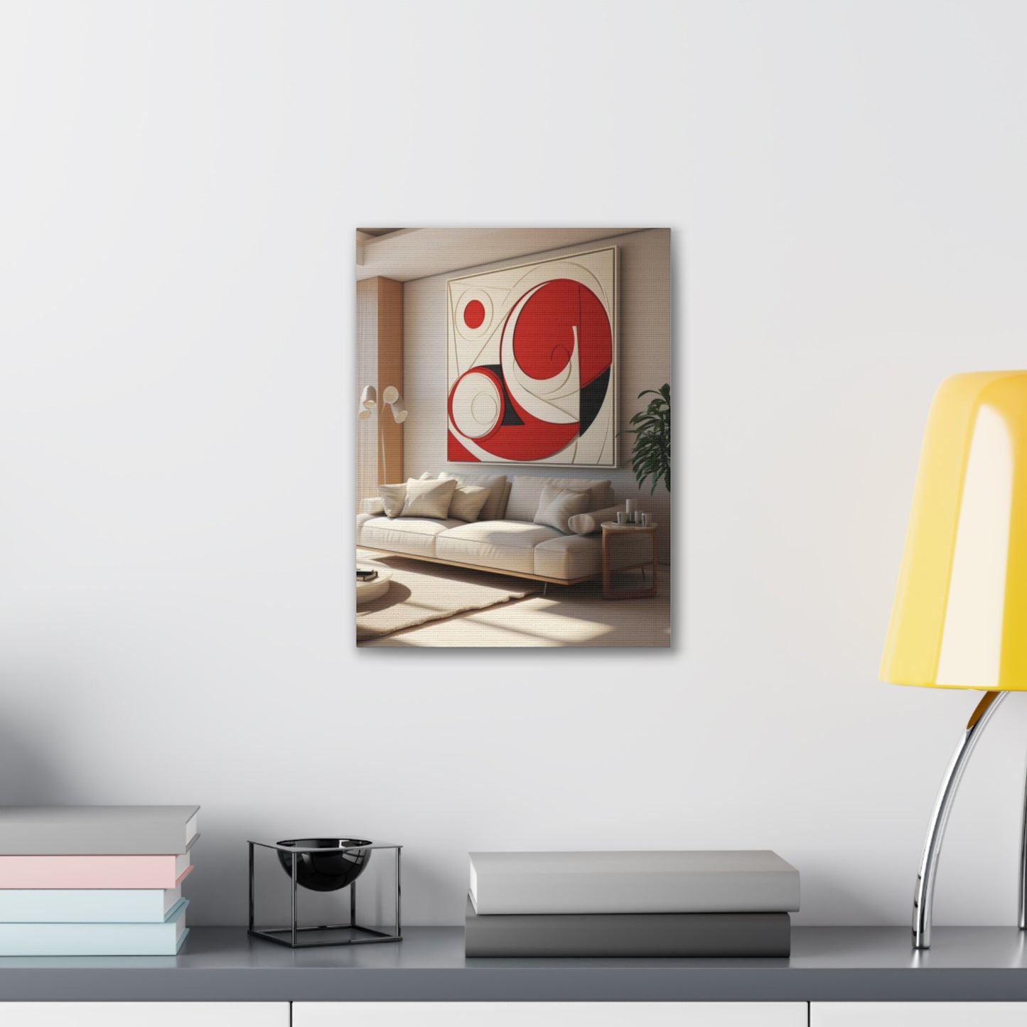 Crimson Elegance: A Symphony of Sophistication Canvas Print