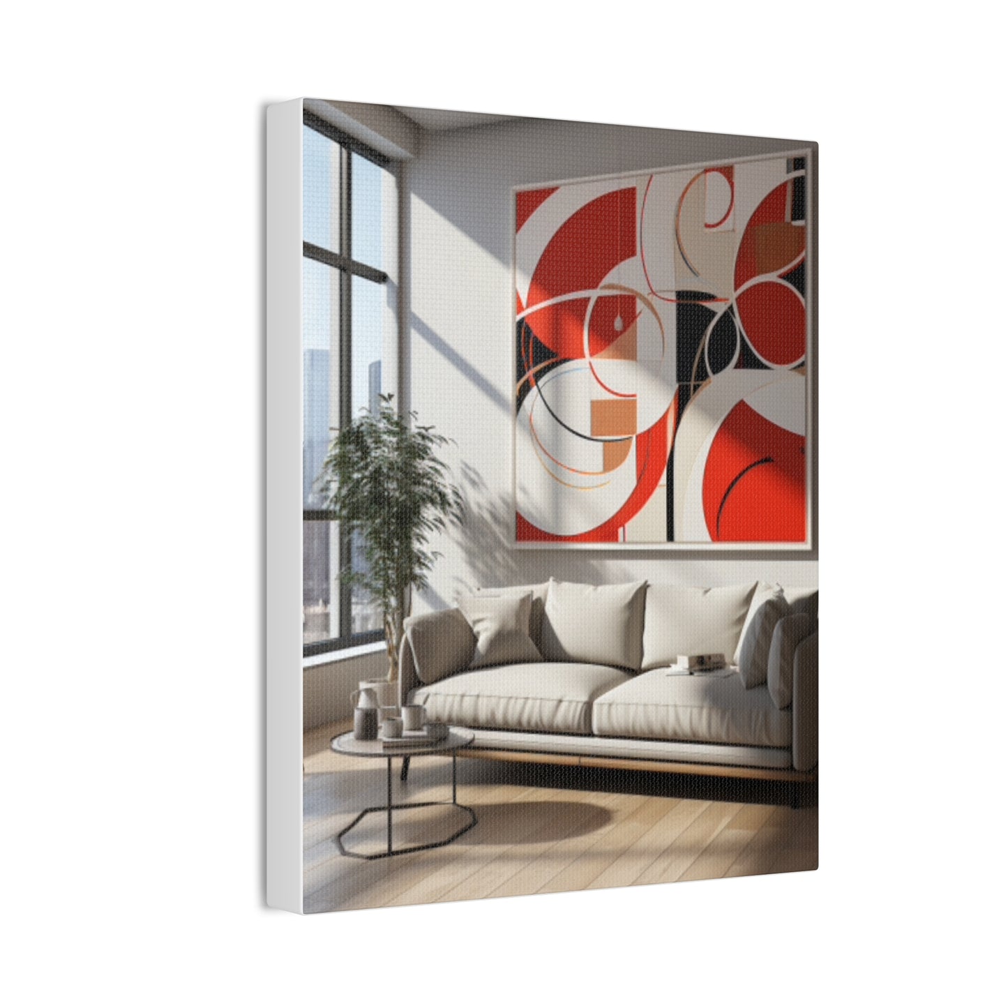 Crimson Elegance: A Symphony of Sophistication Canvas Print
