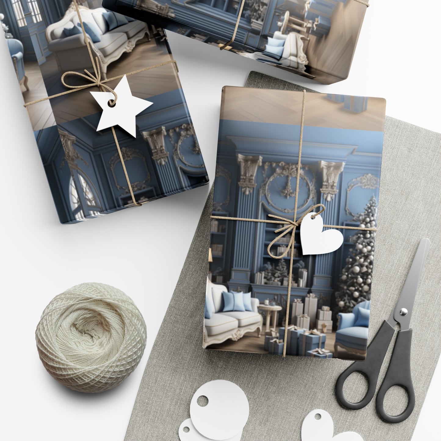 Ornate Era Holiday Wrapping Paper - Elevate Your Gifts with Sophisticated Style