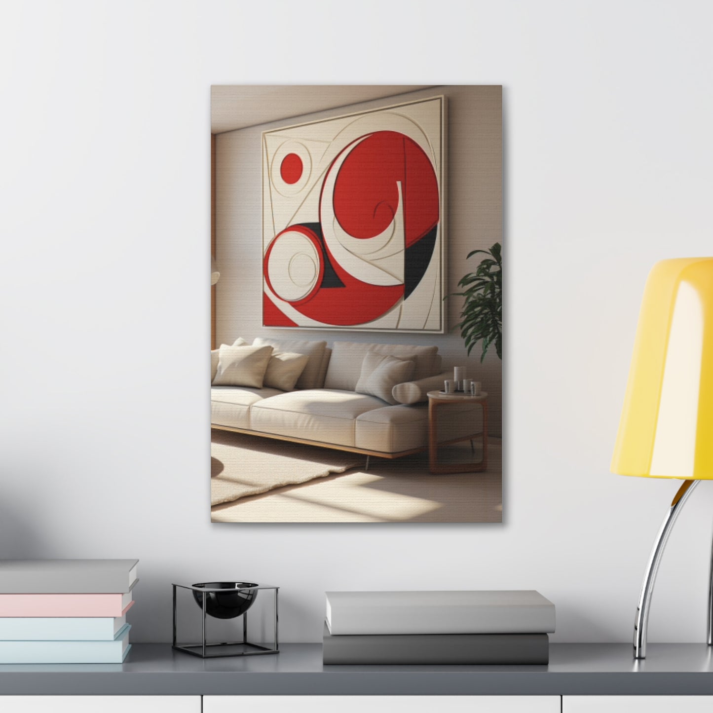 Crimson Elegance: A Symphony of Sophistication Canvas Print