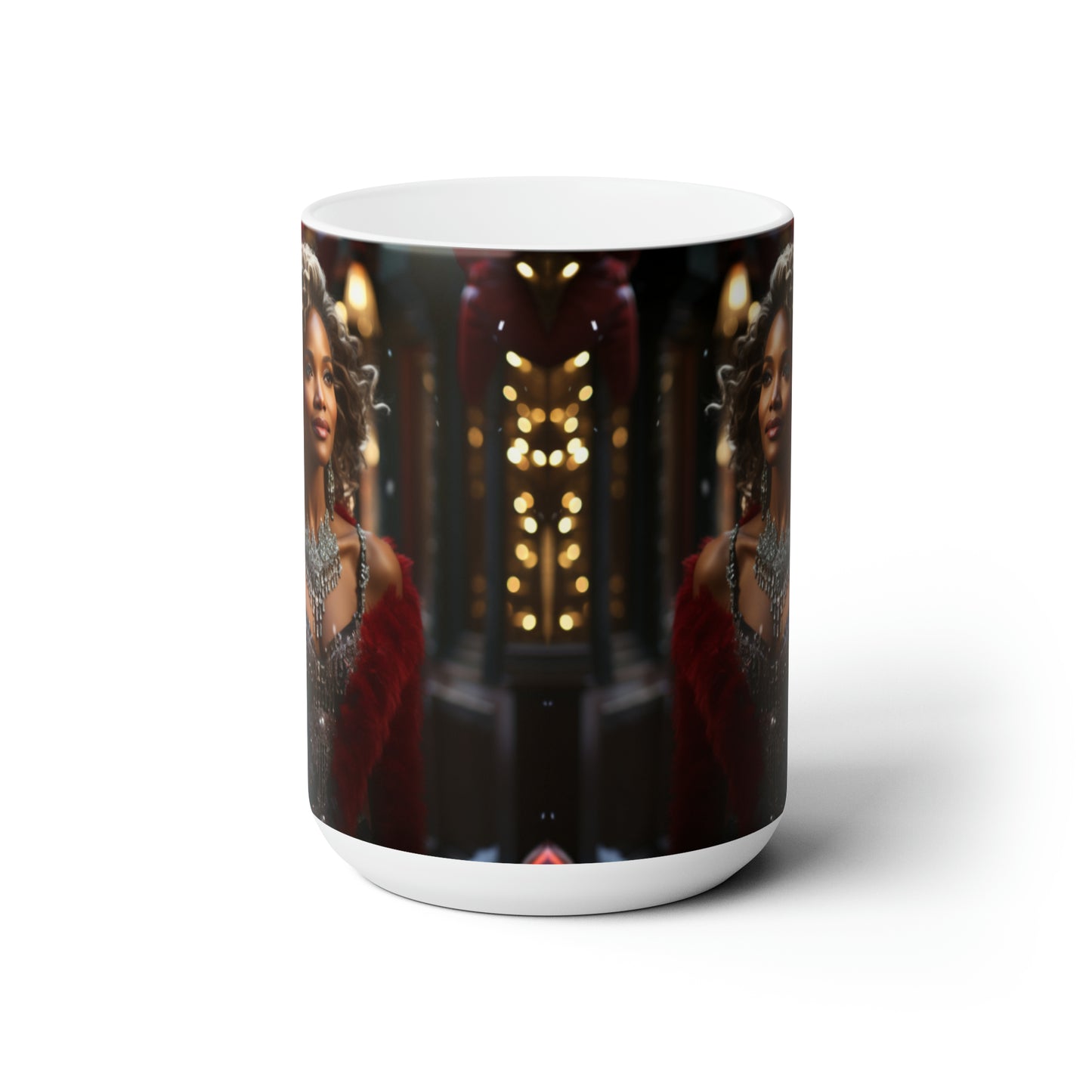 Princess Claus White Ceramic Holiday Mug 15oz