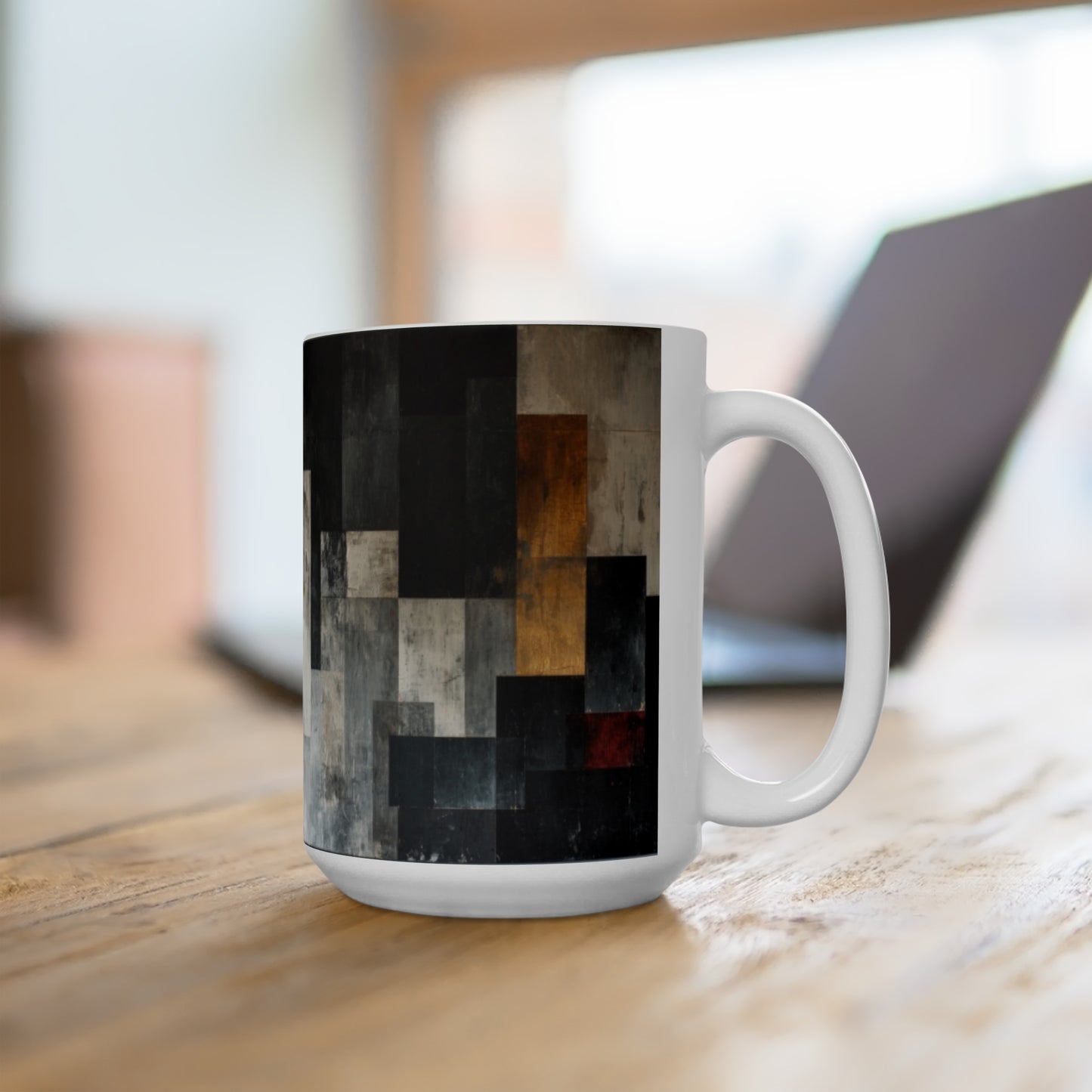 Artsy Abstract Ceramic Mug 15oz