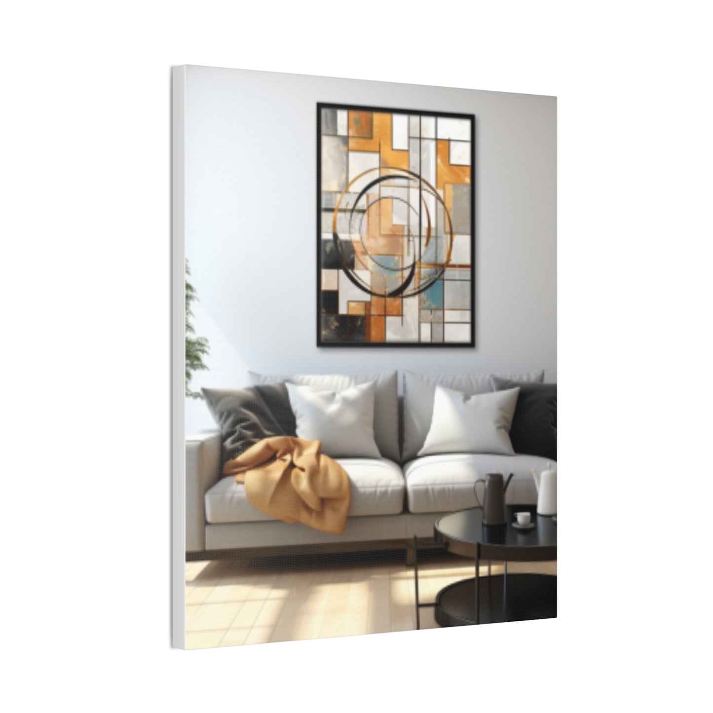 Gold and Black Elegance: A Symphony of Sophistication Canvas Print