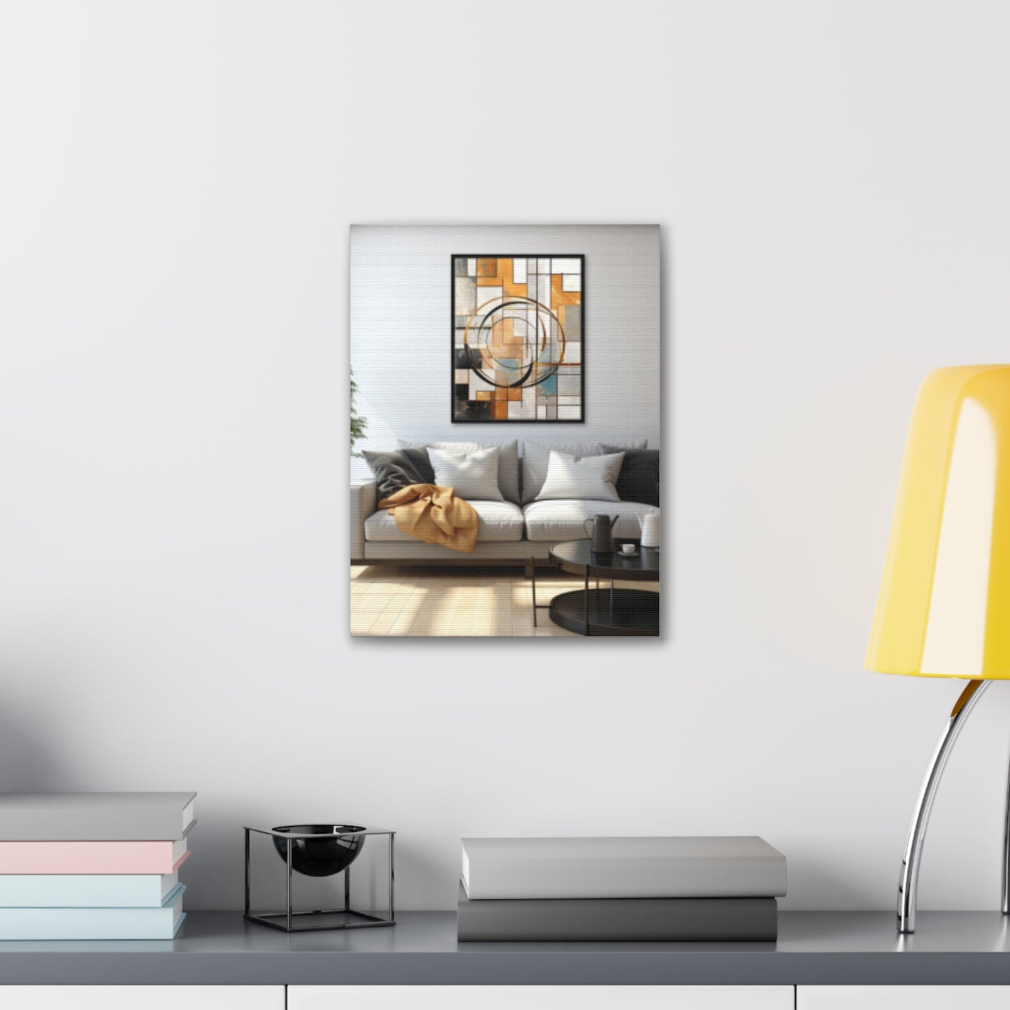 Gold and Black Elegance: A Symphony of Sophistication Canvas Print