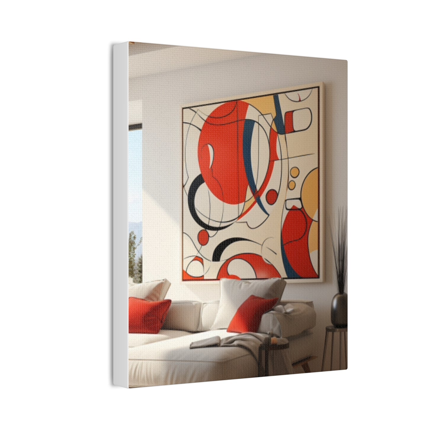 Crimson Elegance: A Symphony of Sophistication Canvas Print