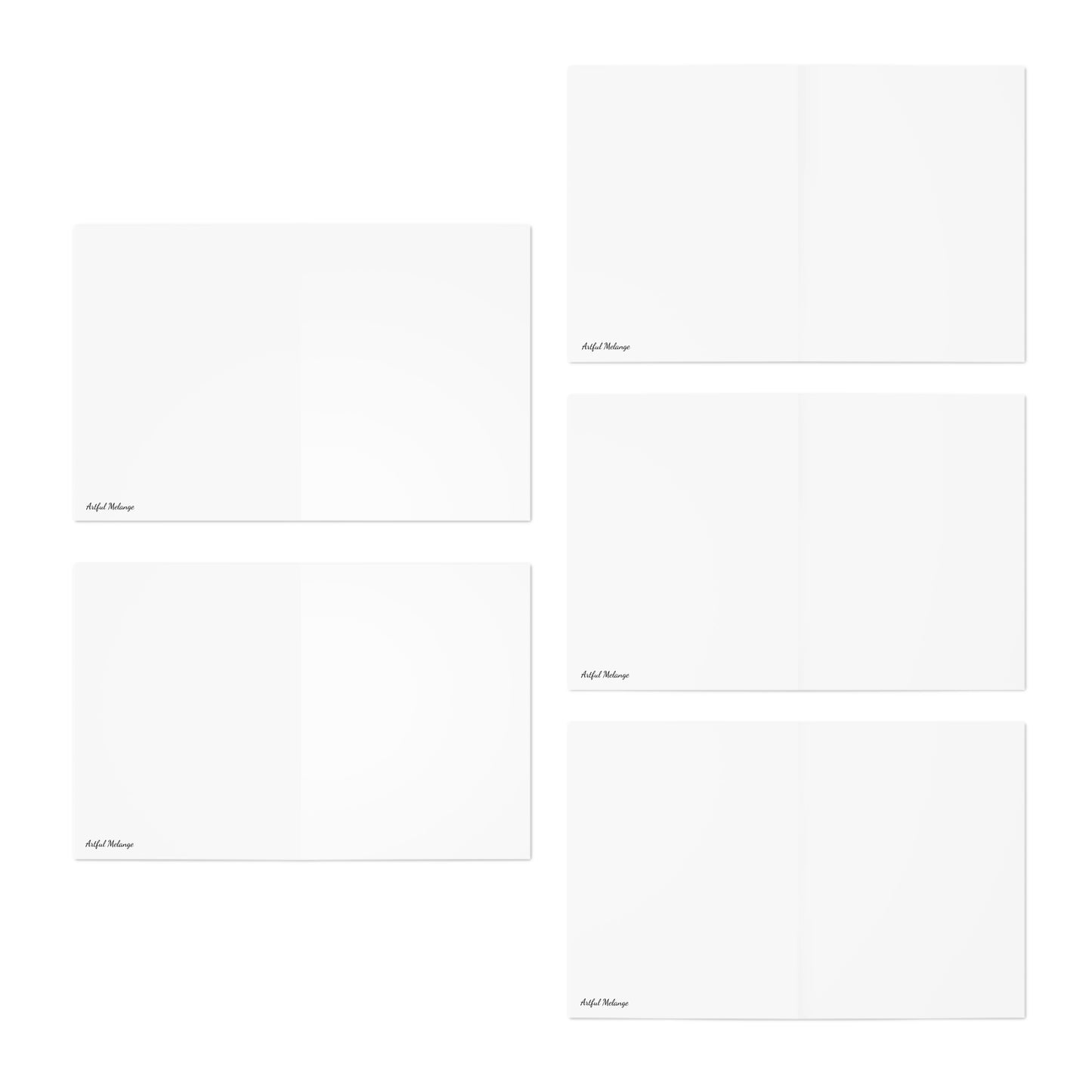 Elegance in Ink: Abstract Art Note Card Set(5-Pack)