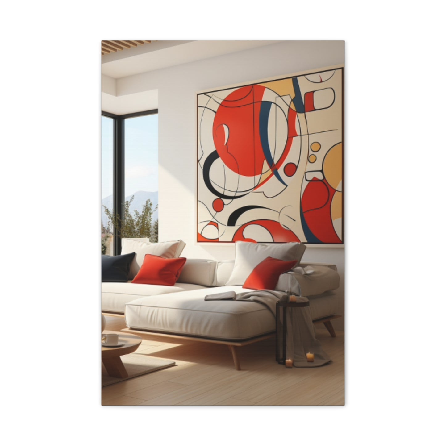 Crimson Elegance: A Symphony of Sophistication Canvas Print