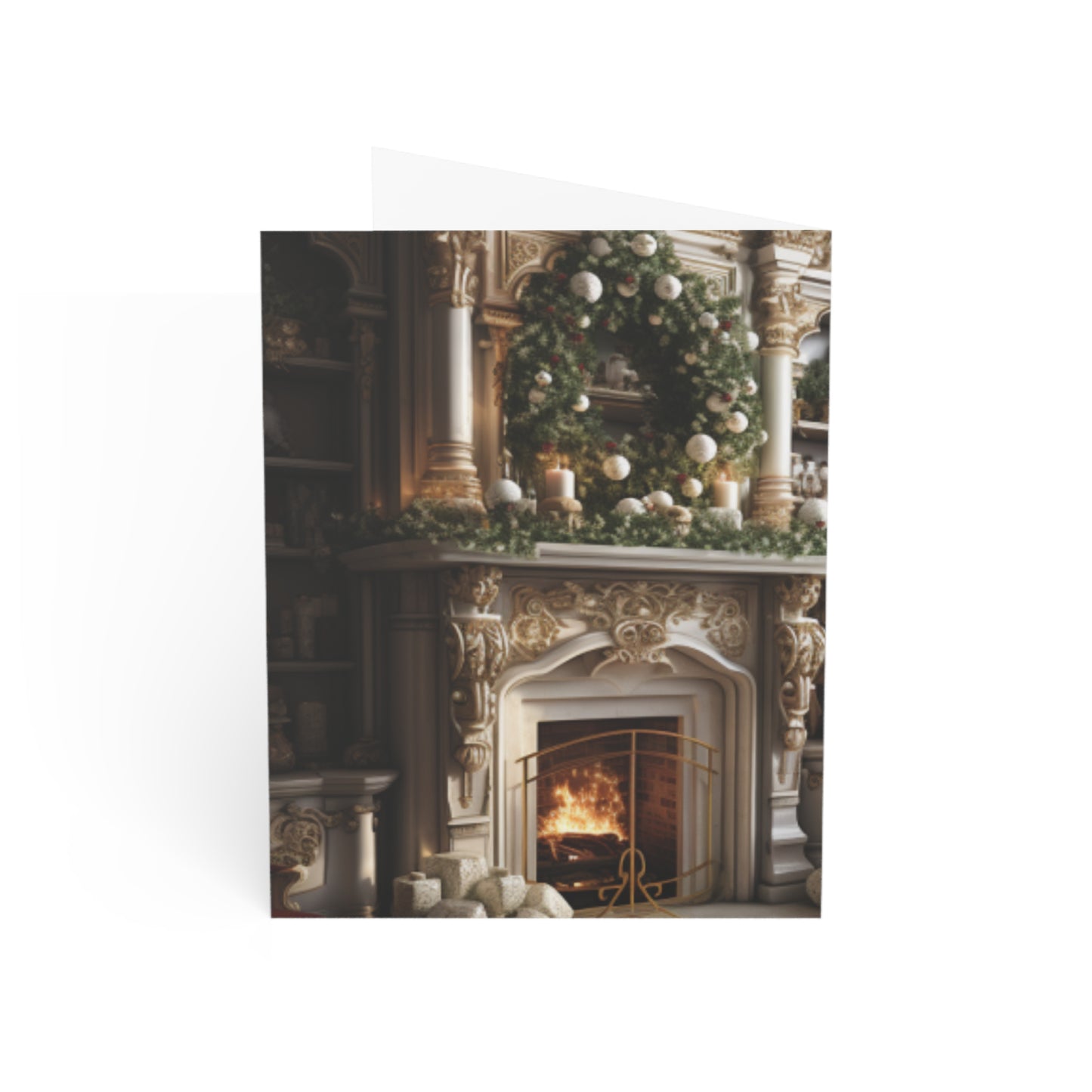 Regal Radiance: Opulent Christmas Greeting Cards