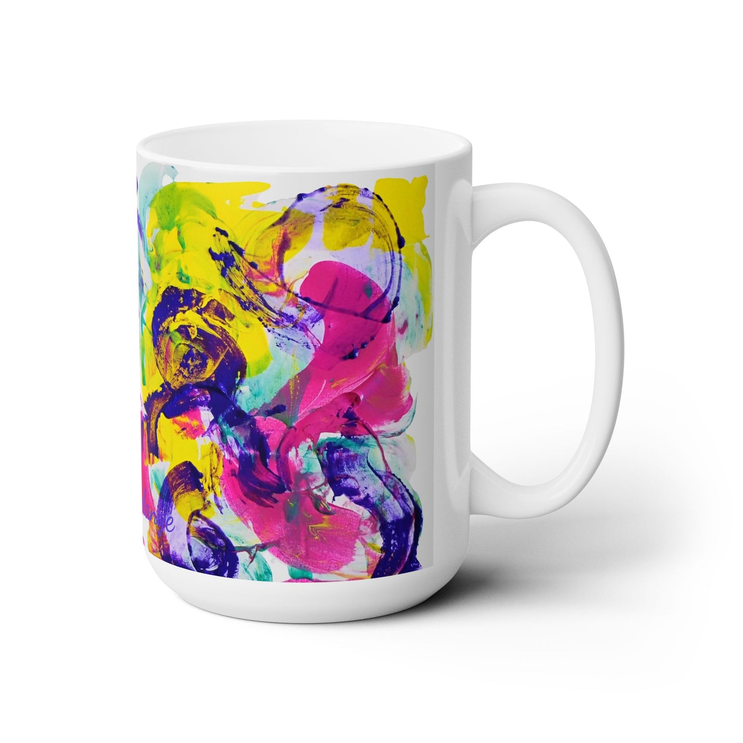 Artsy Abstract Ceramic Mug 15oz