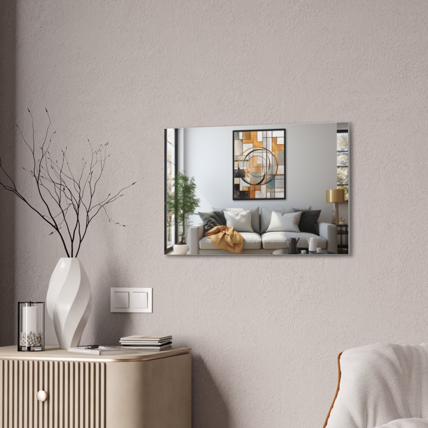 Gold and Black Elegance: A Symphony of Sophistication Canvas Print
