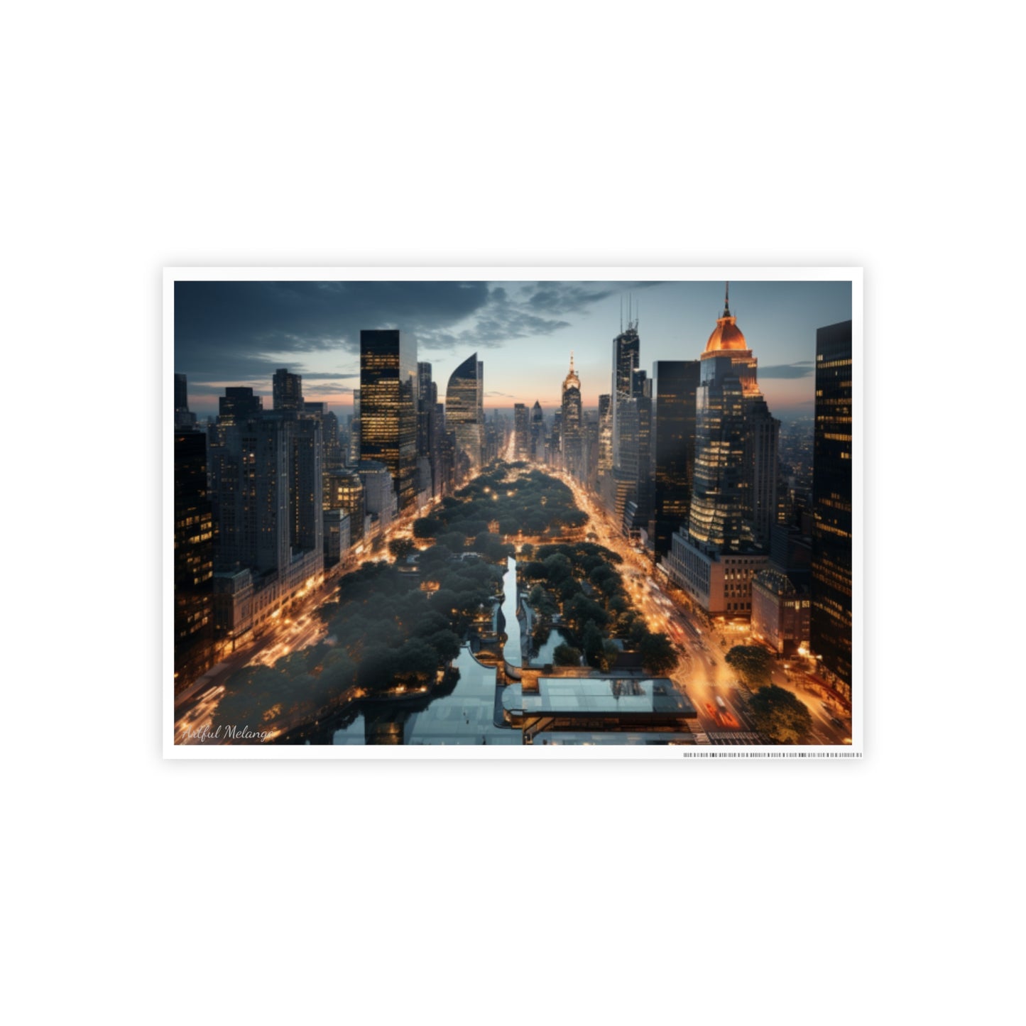 Skyline Vista: Hyper-Realistic 3D Cityscape Posters