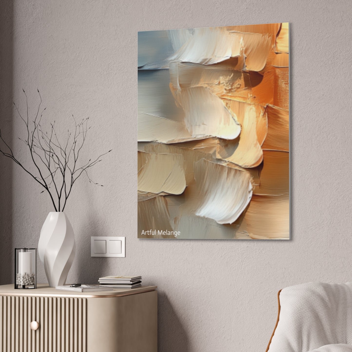 Acrylic Abstract Canvas Print - Richly Textured Artistry
