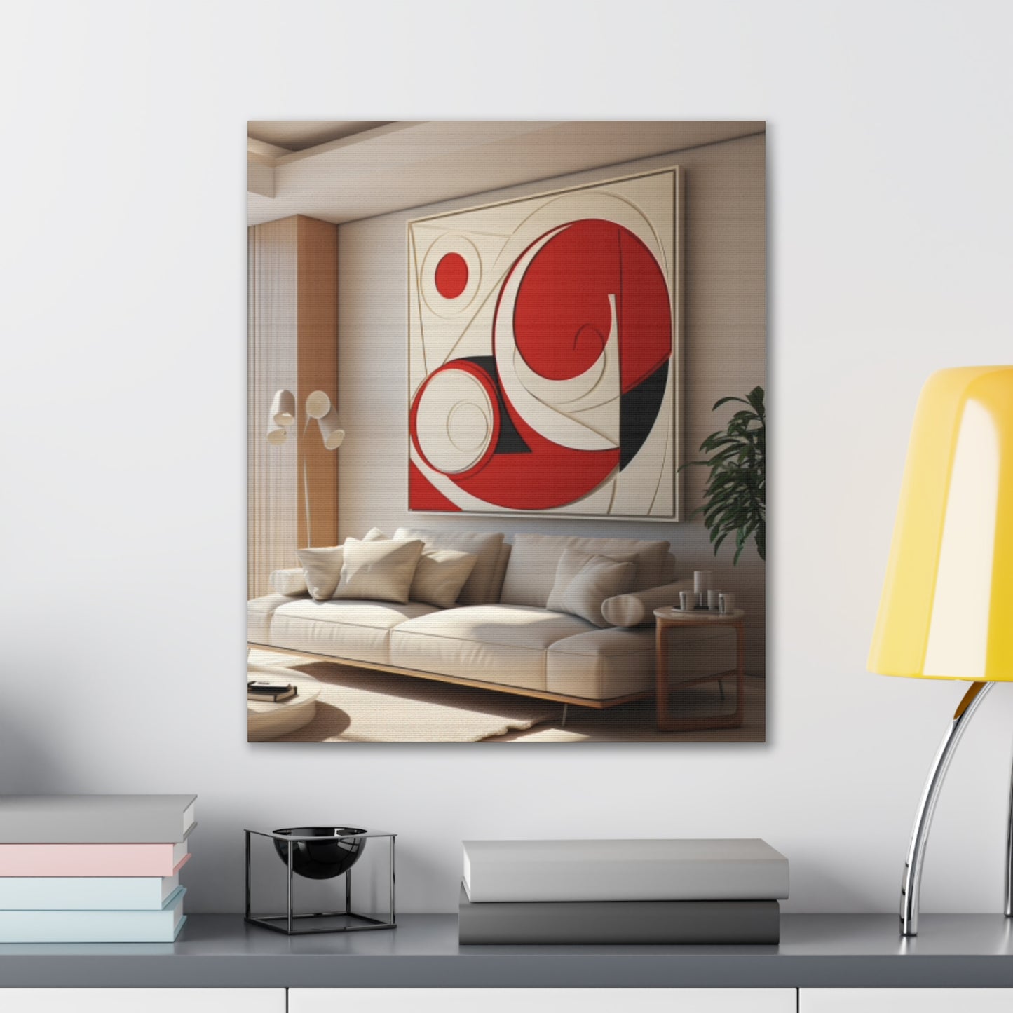 Crimson Elegance: A Symphony of Sophistication Canvas Print